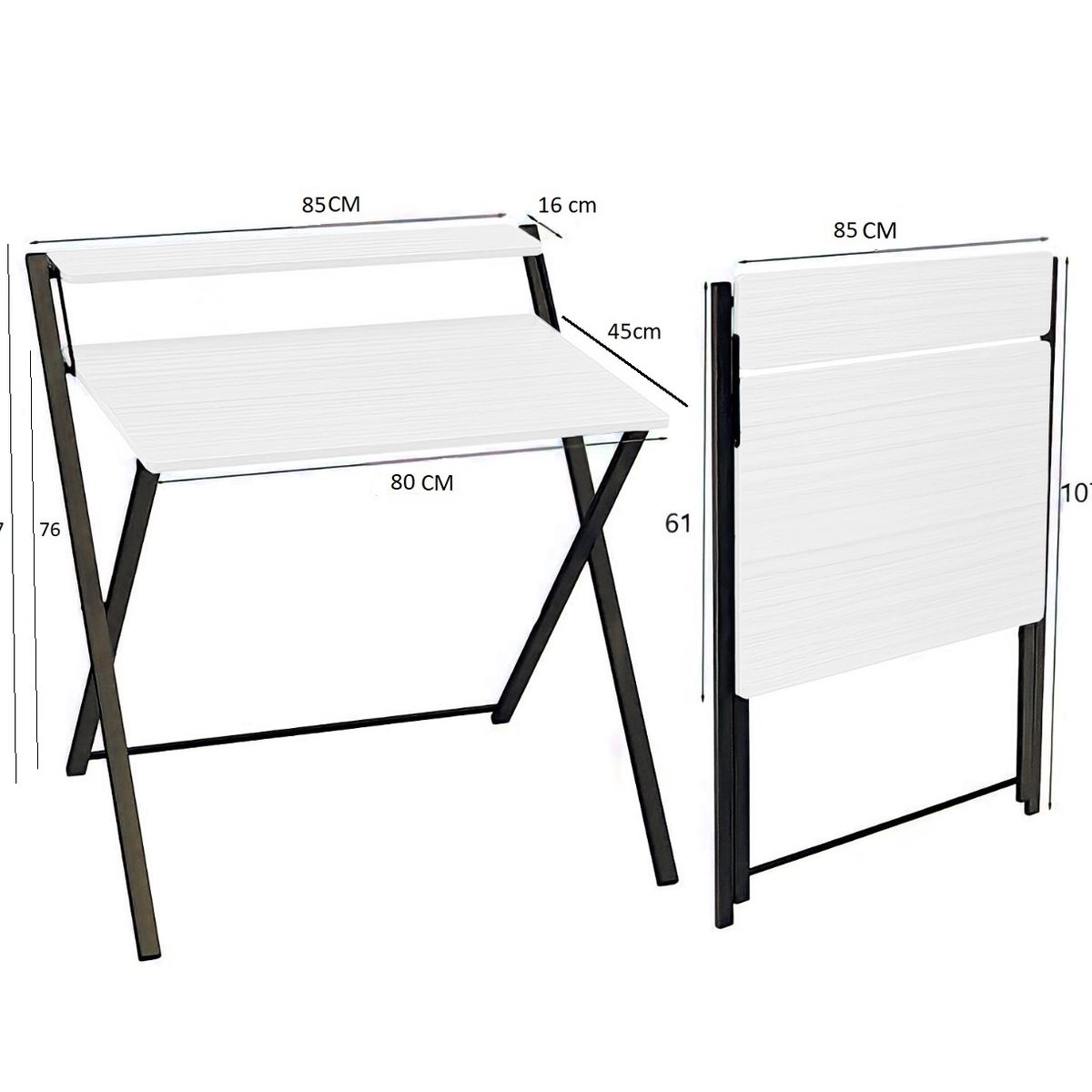 GENERICO - Escritorio Plegable Para Estudio U Oficina De Melamina