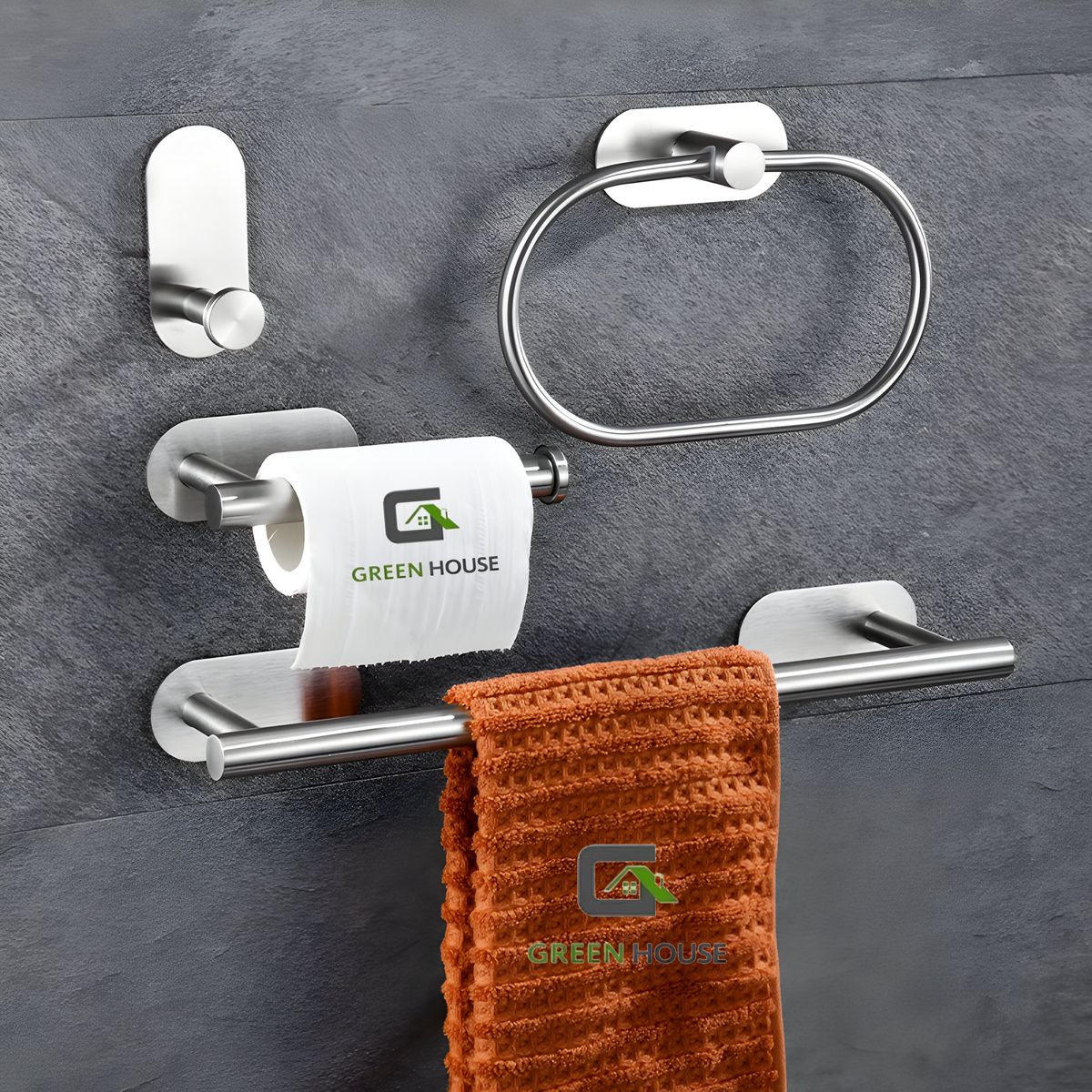 GREEN HOUSE - KIT SATINADO  ACERO INOXIDABLE  4 PIEZAS AUTOADHESIVO 3M