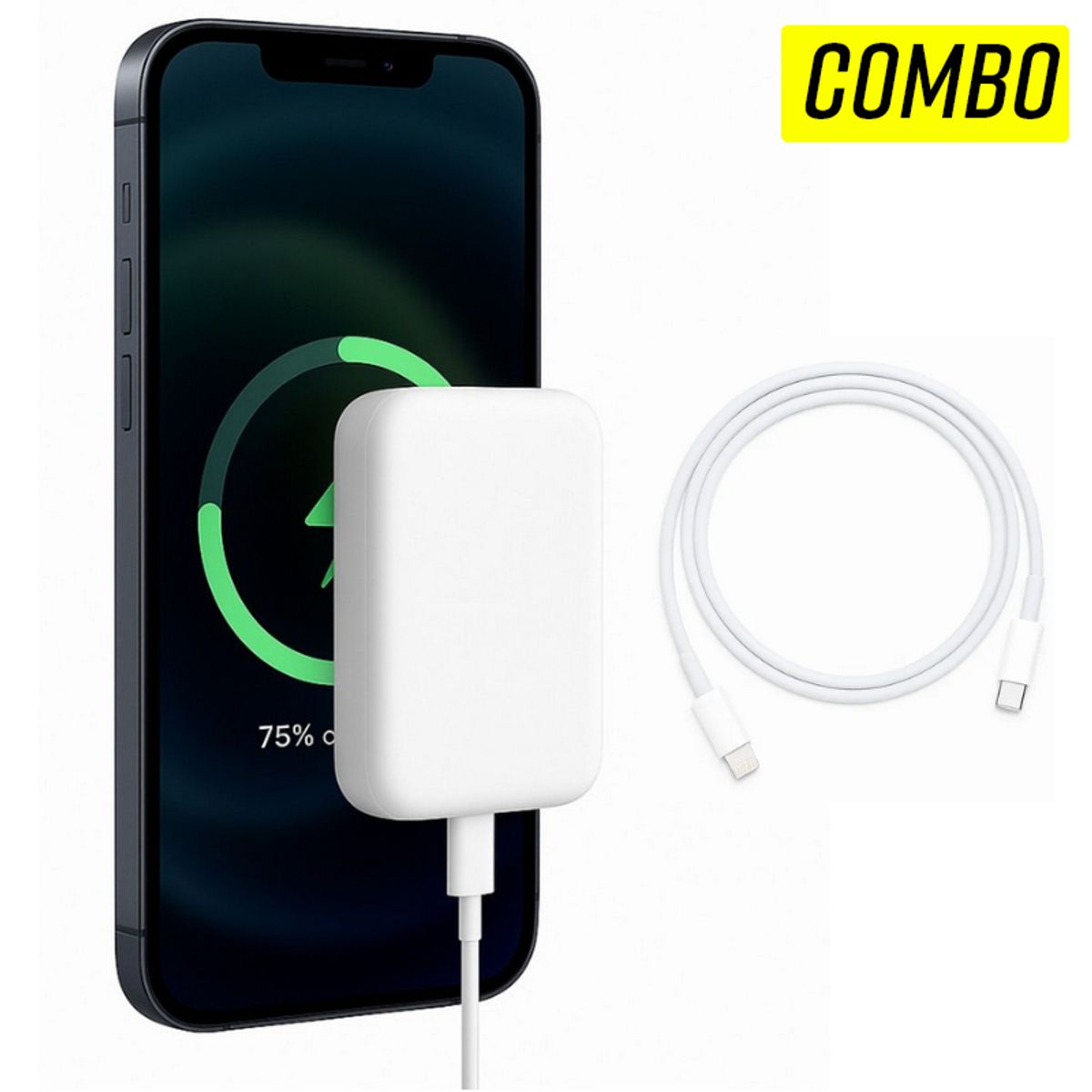 GENERICO - Combo Power Batería Magsafe 20000mah + Cable Tipo C A Lightning