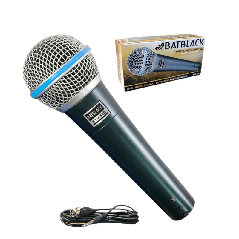 BATBLACK - microfono dinamico unidireccional batblack BTN-58B
