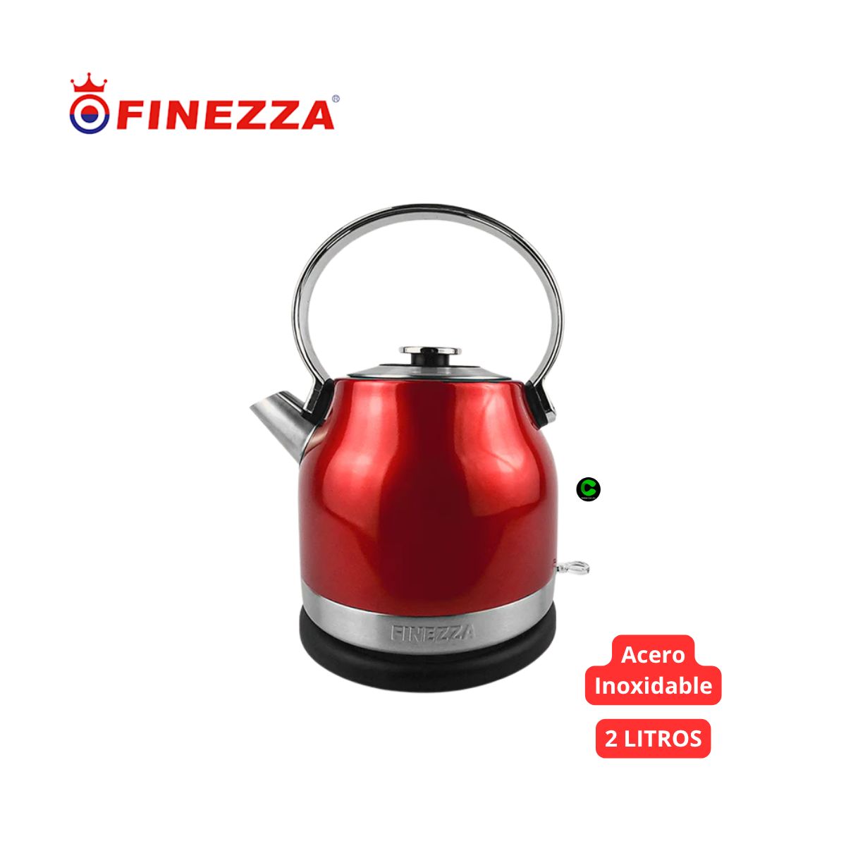 FINEZZA - Hervidor Eléctrico Finezza 2 Litros de Acero Inoxidable CK-670HT