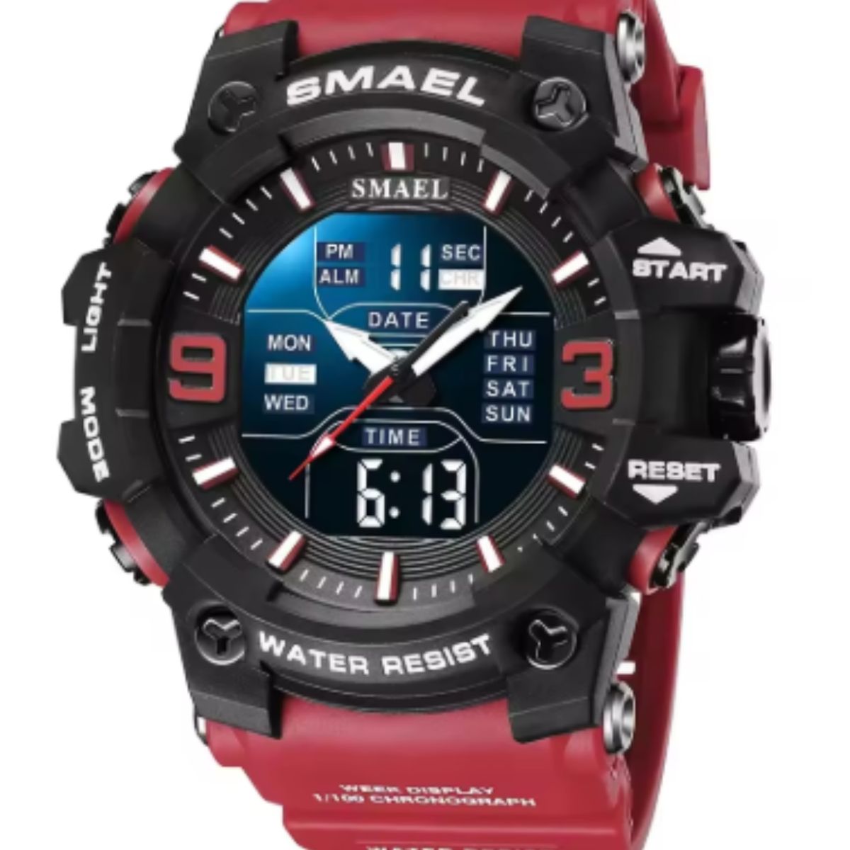 SMAEL - Reloj Deportivo Digital Analógico Smael resistente al agua 8049
