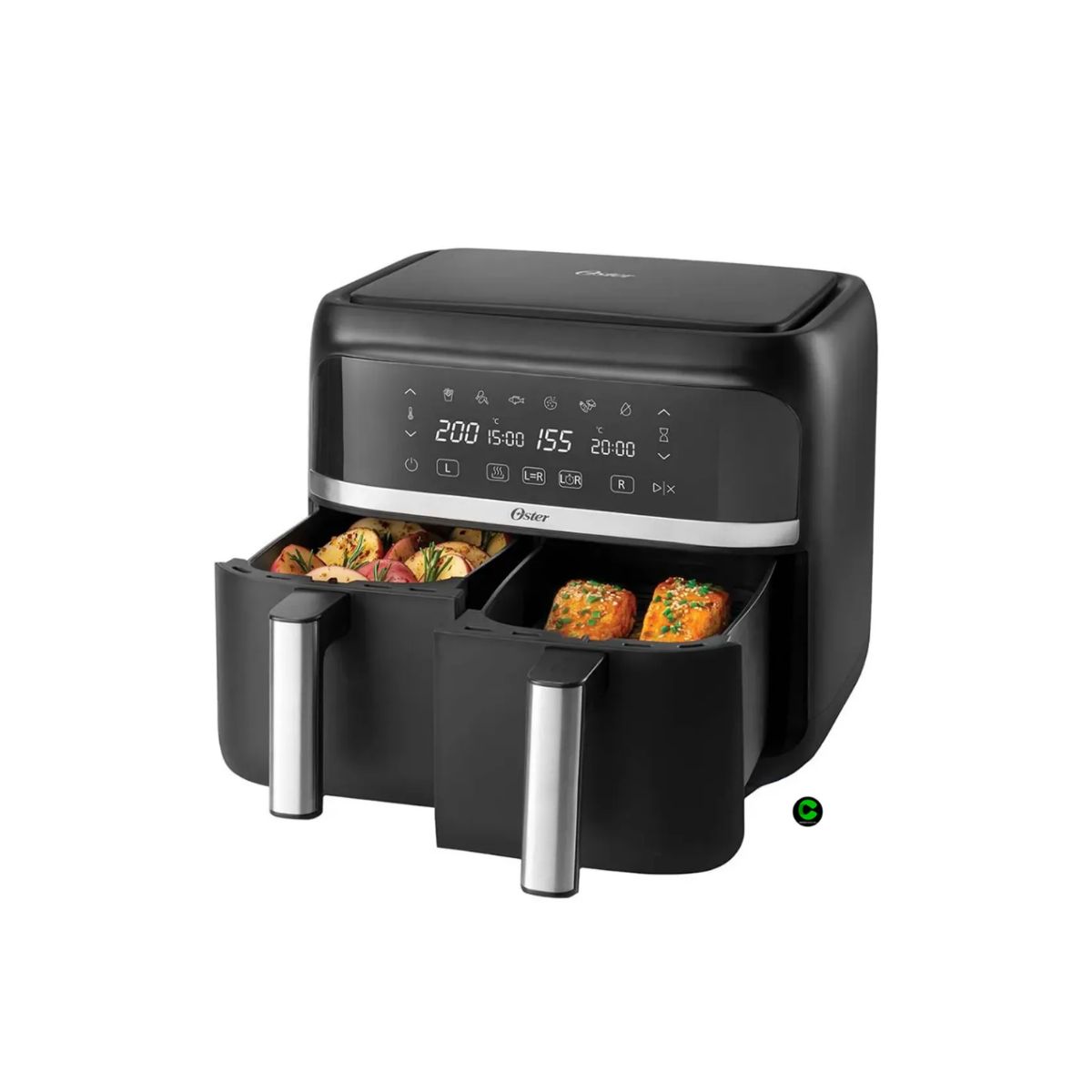OSTER - Freidora de aire dual Oster® 7.6 L 1800W CKSTAF7MCDDF