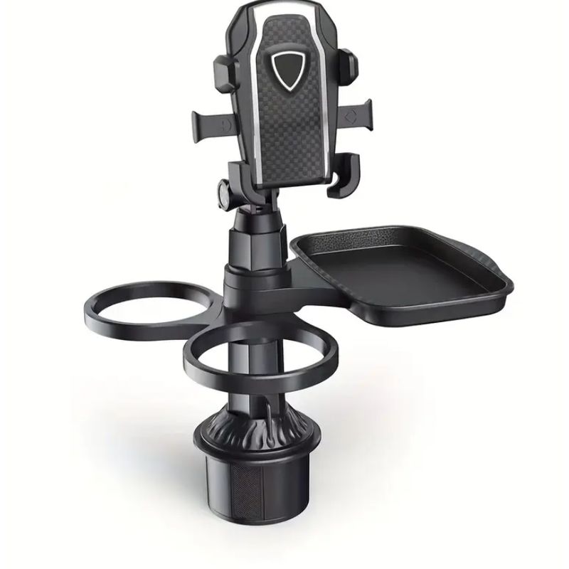 GENERICO - Soporte para Teléfono de Coche 4-en-1 con Portavasos