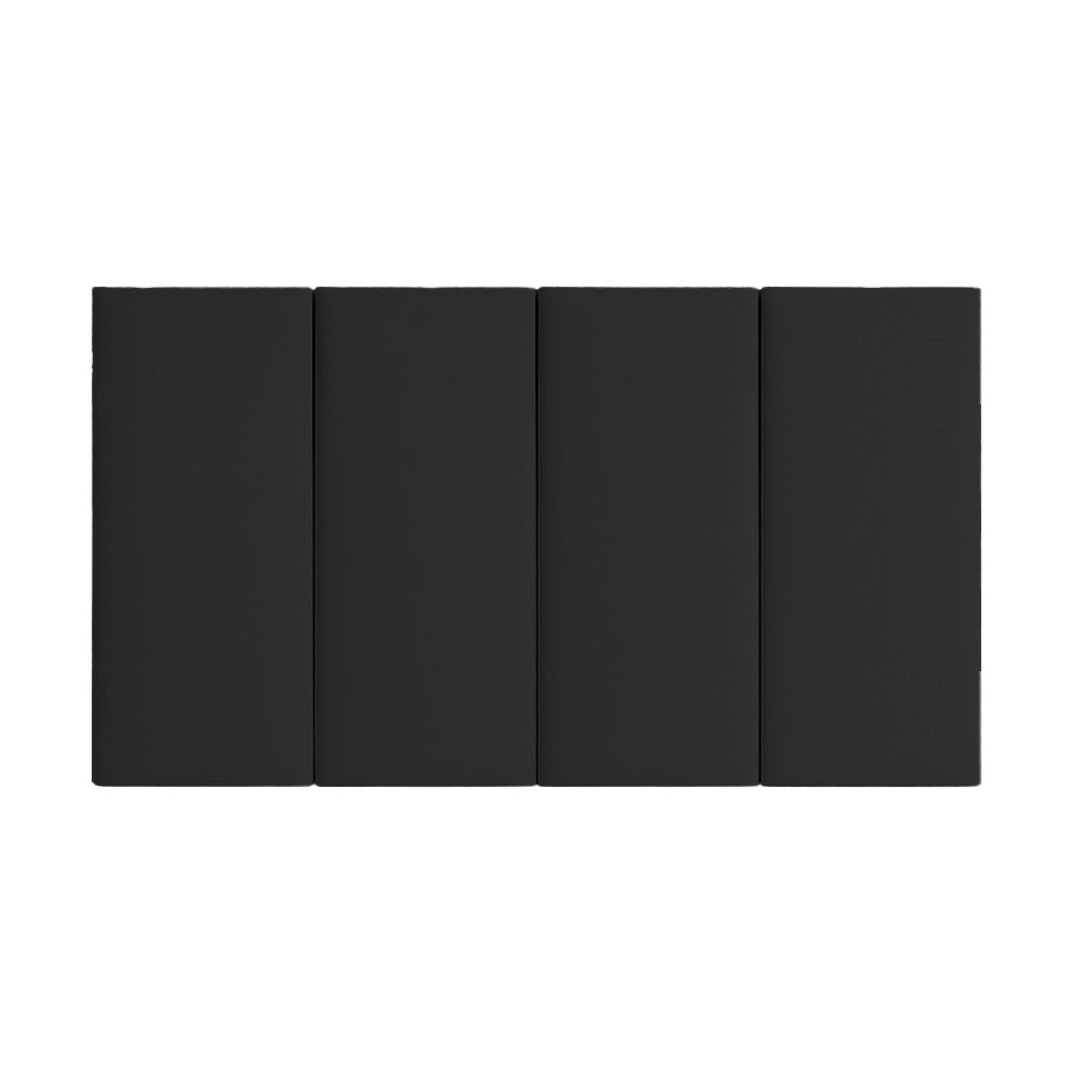 MUEBLES MACRUMO - Pieza Modular Panel 60cmx20cm color Negro 1unidad