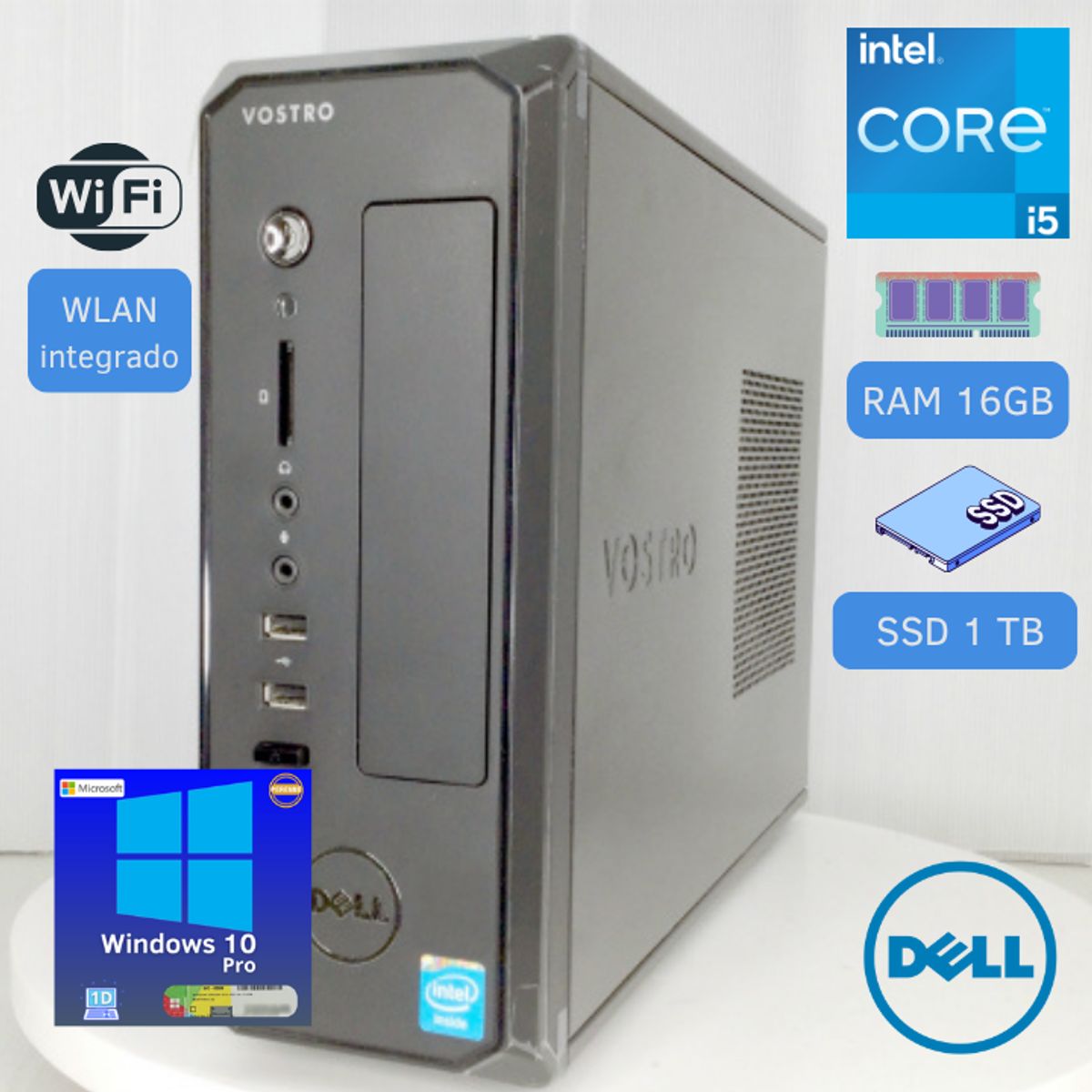 DELL - Computadora Dell Vostro D06S Intel Core I5 1TB SSD 16GB RAM + W 10P