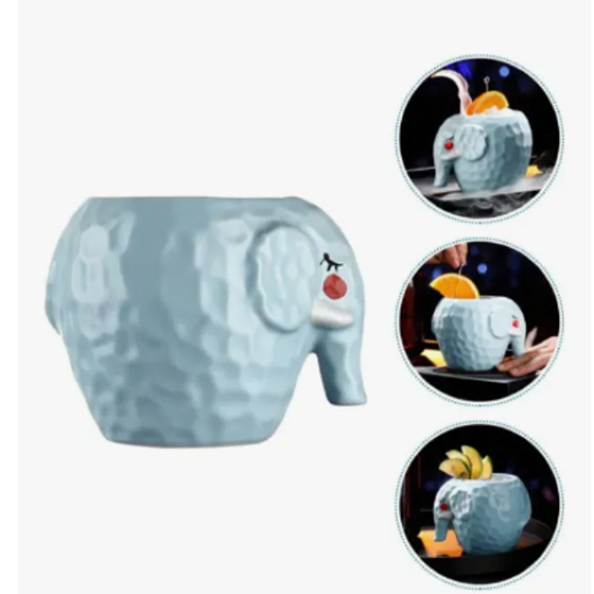 GENERICO - Taza Tiki Modelo Elefante Blanco Elefante