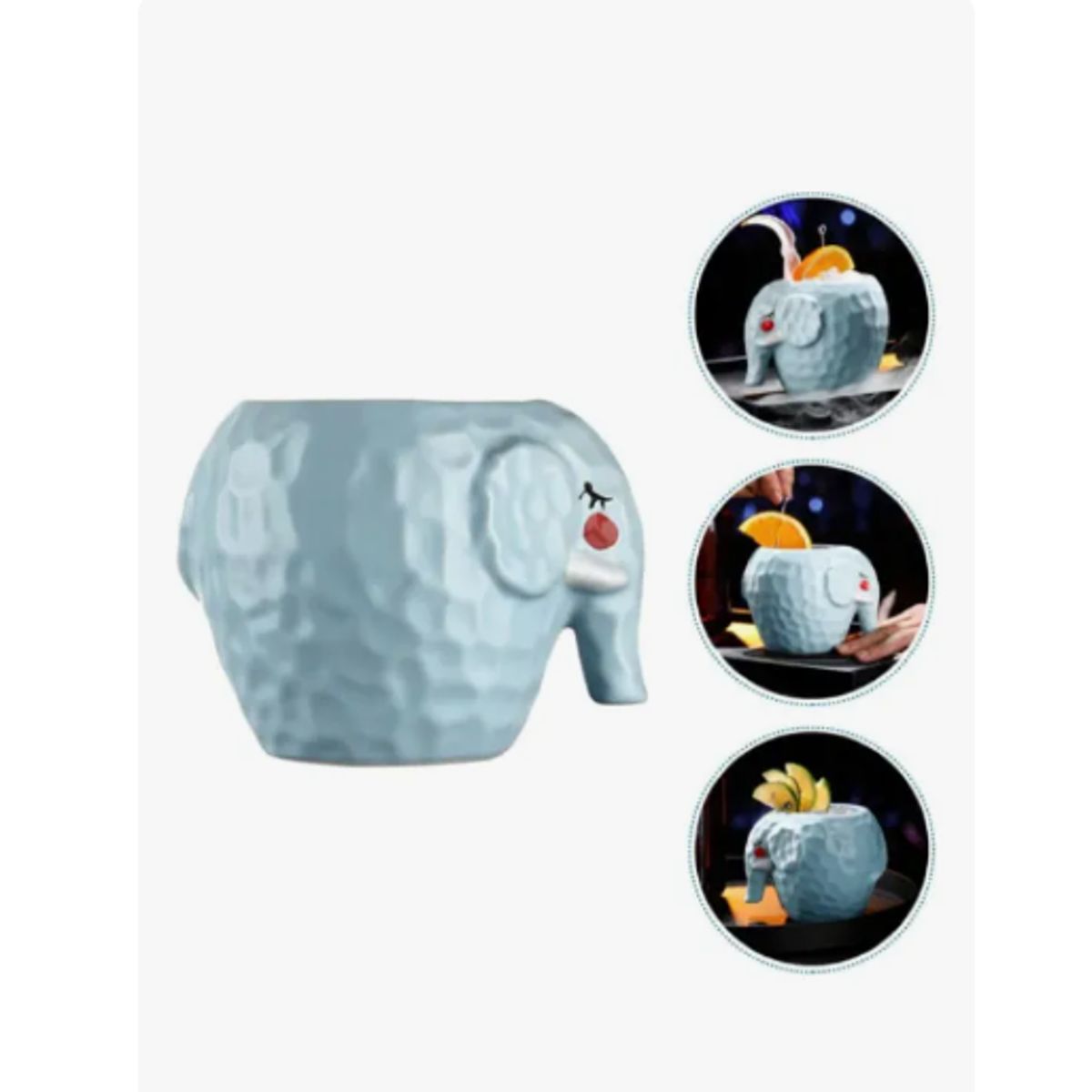GENERICO - Taza Tiki Modelo Elefante Blanco Elefante