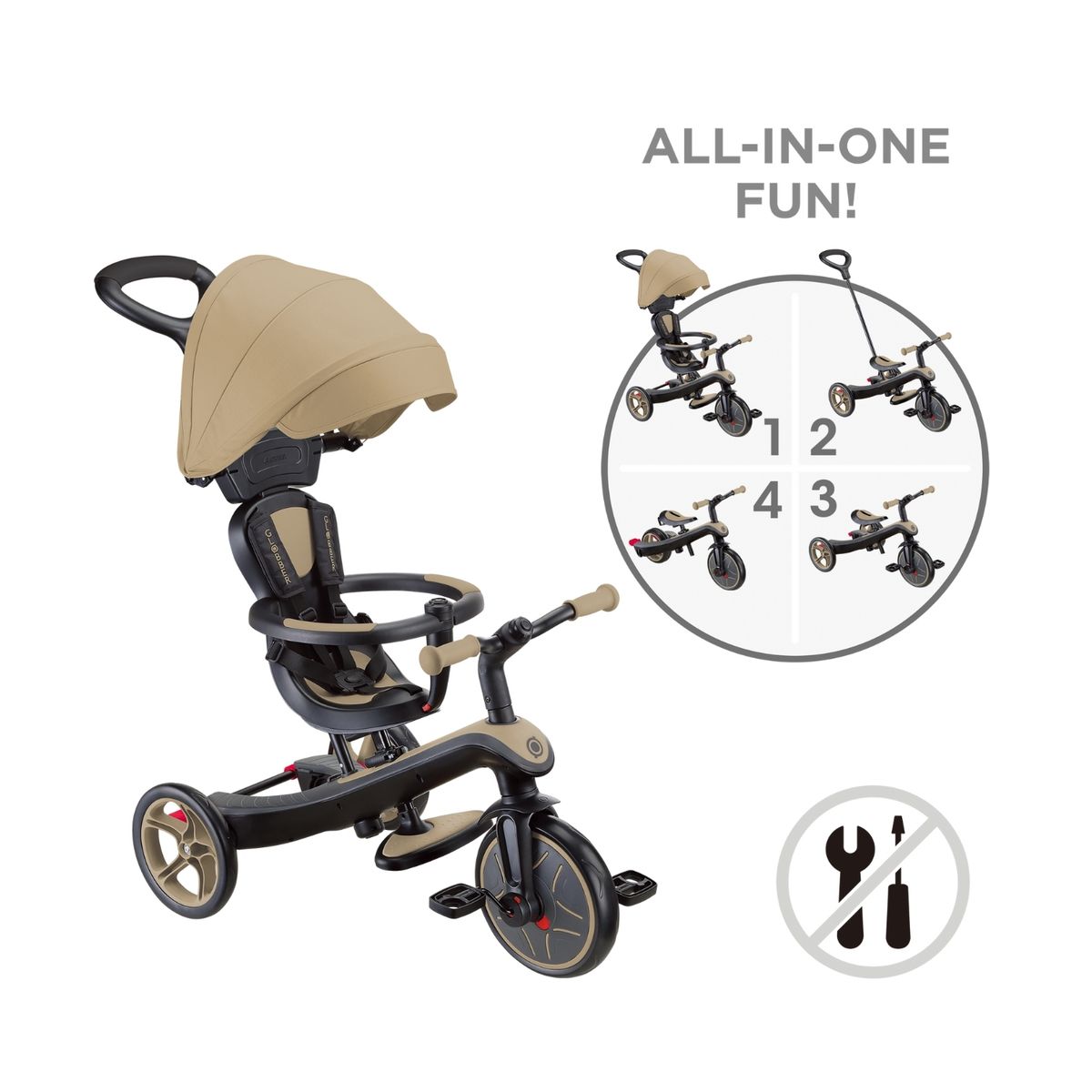 GLOBBER - Globber Triciclo Explorer Trike 4 en 1 Arena v2