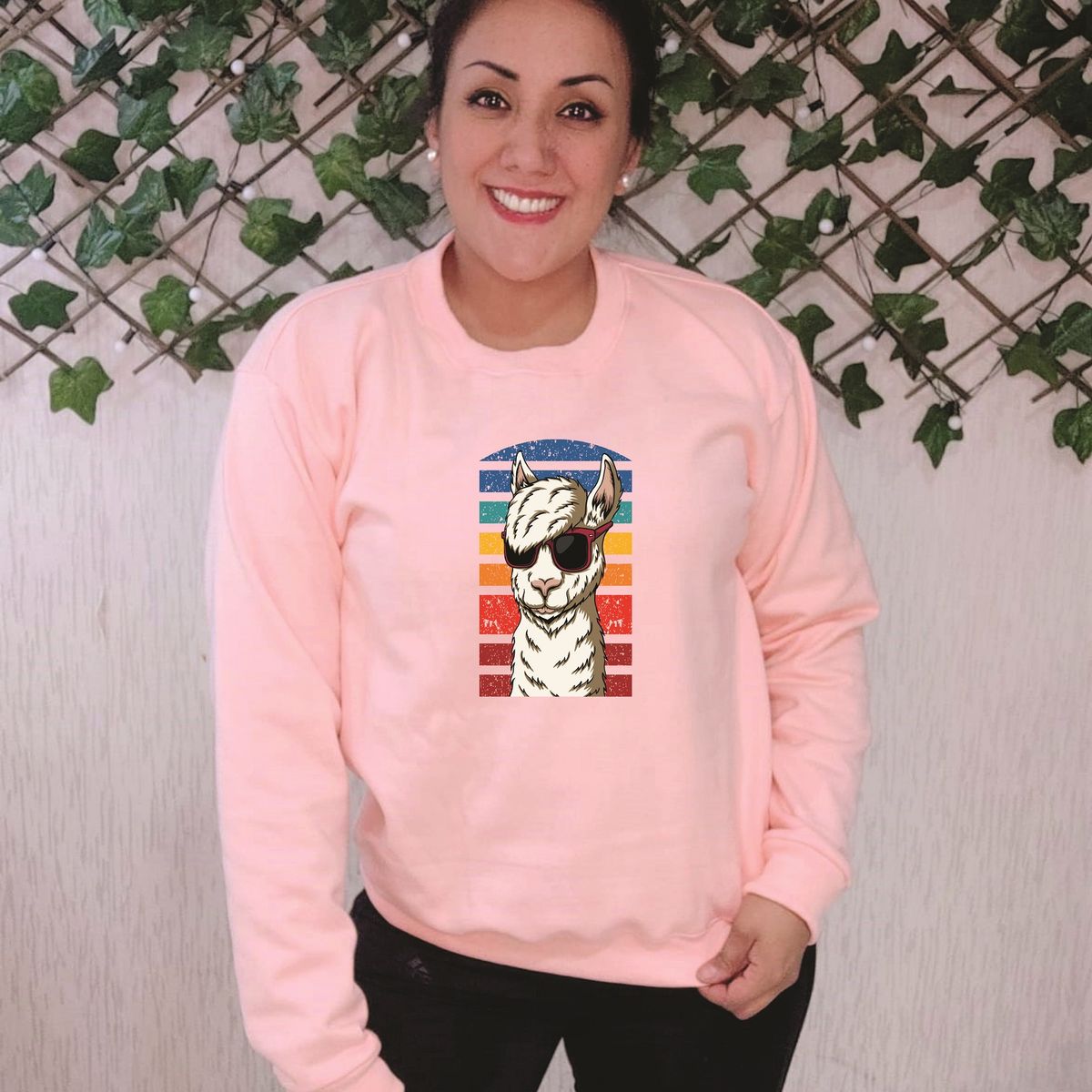 GENERICO - Polera Mujer Diseño llama - Melón