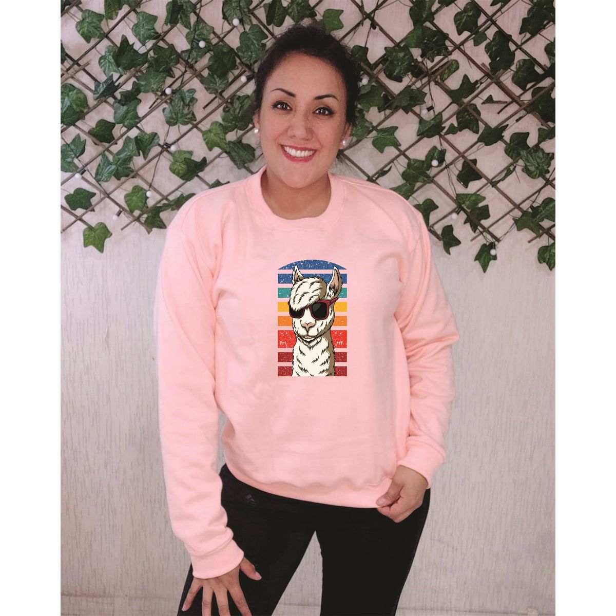 GENERICO - Polera Mujer Diseño llama - Melón