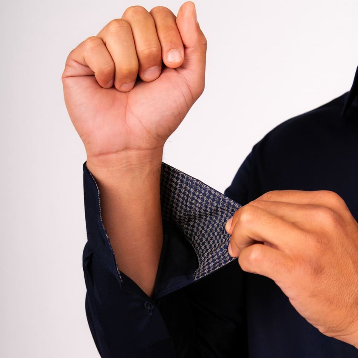 BARBADENS - Camisa de Vestir Algodón Stretch Slim Fit Barbadens Hombre