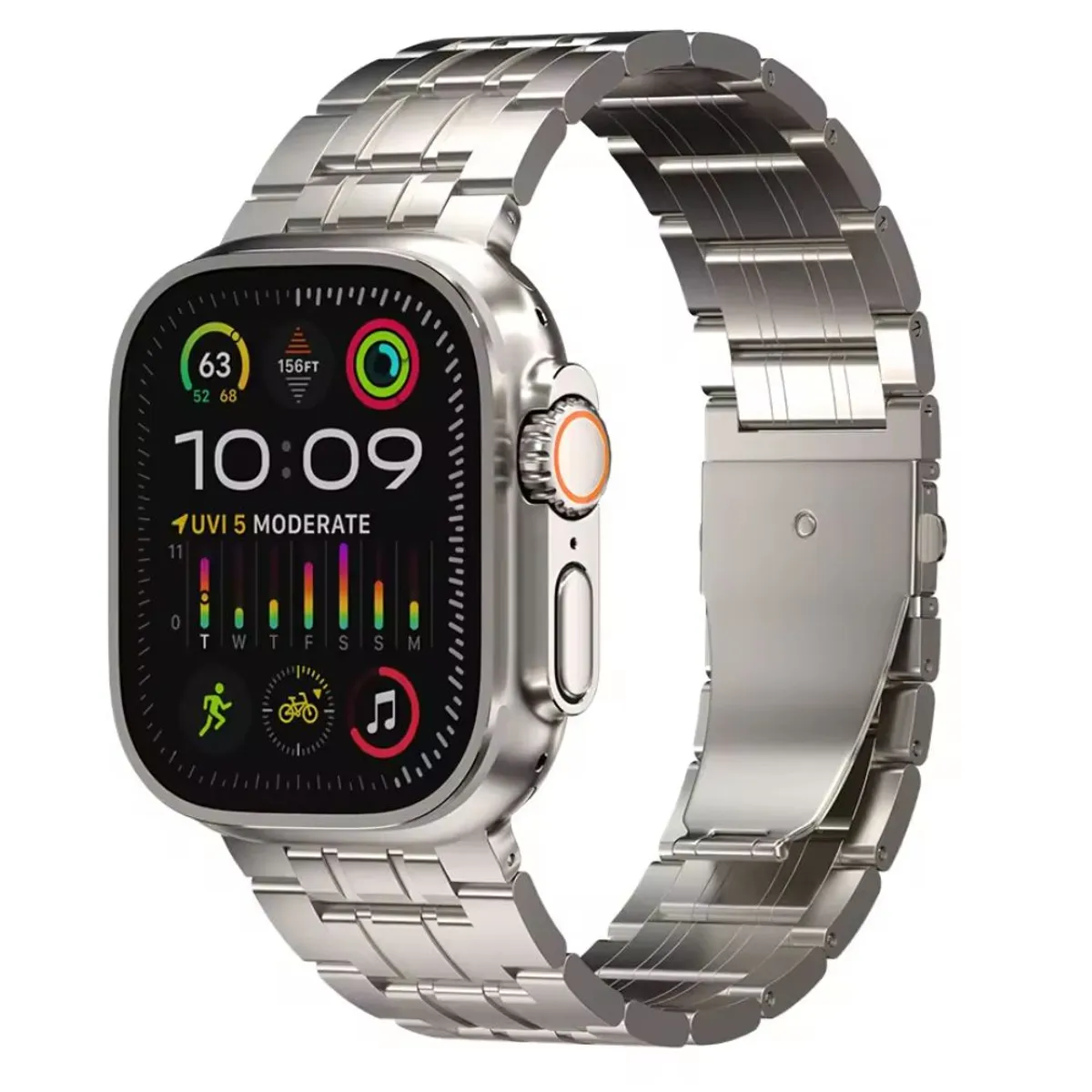 URVOI - Correa de Titanio Keepwin Mate para Apple Watch Ultra y Ultra 2