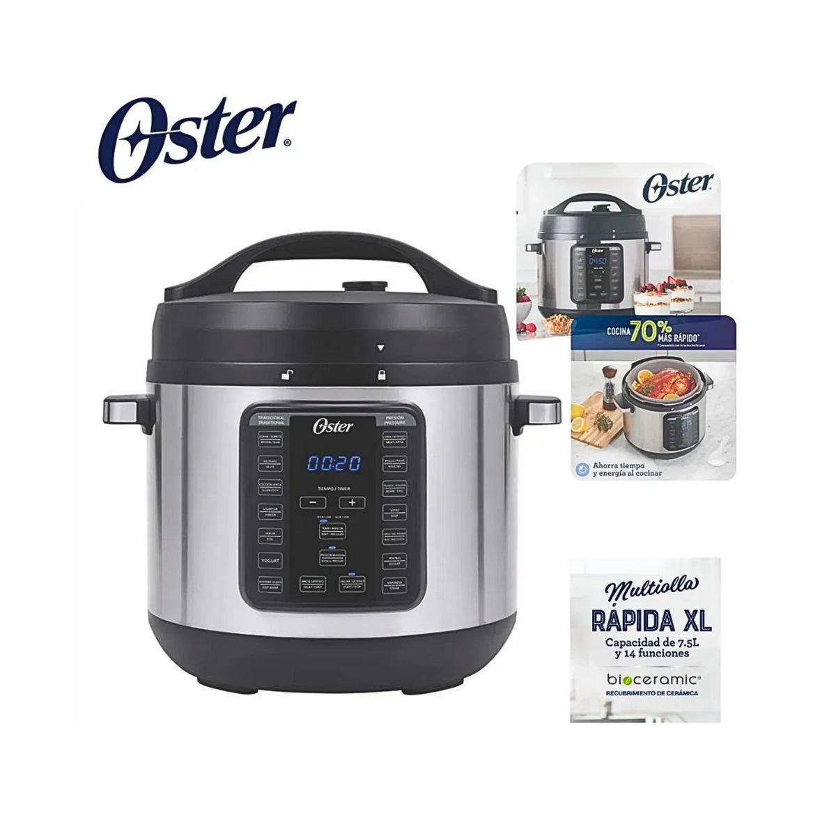OSTER - Multi Olla Bioceramic XL Oster 7,5 L Bioceramic® CKSTPCECT75DF