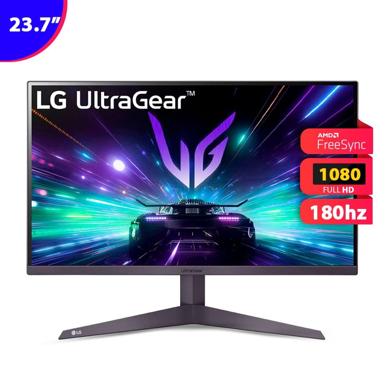 LG - Monitor Gamer LG UltraGear 24GS50F-B 238” FHD 180Hz FreeSync HDR10
