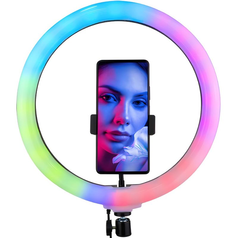 GENERICO - Aro de Luz LED RGB MJ36 para Fotografía y Video + Soporte