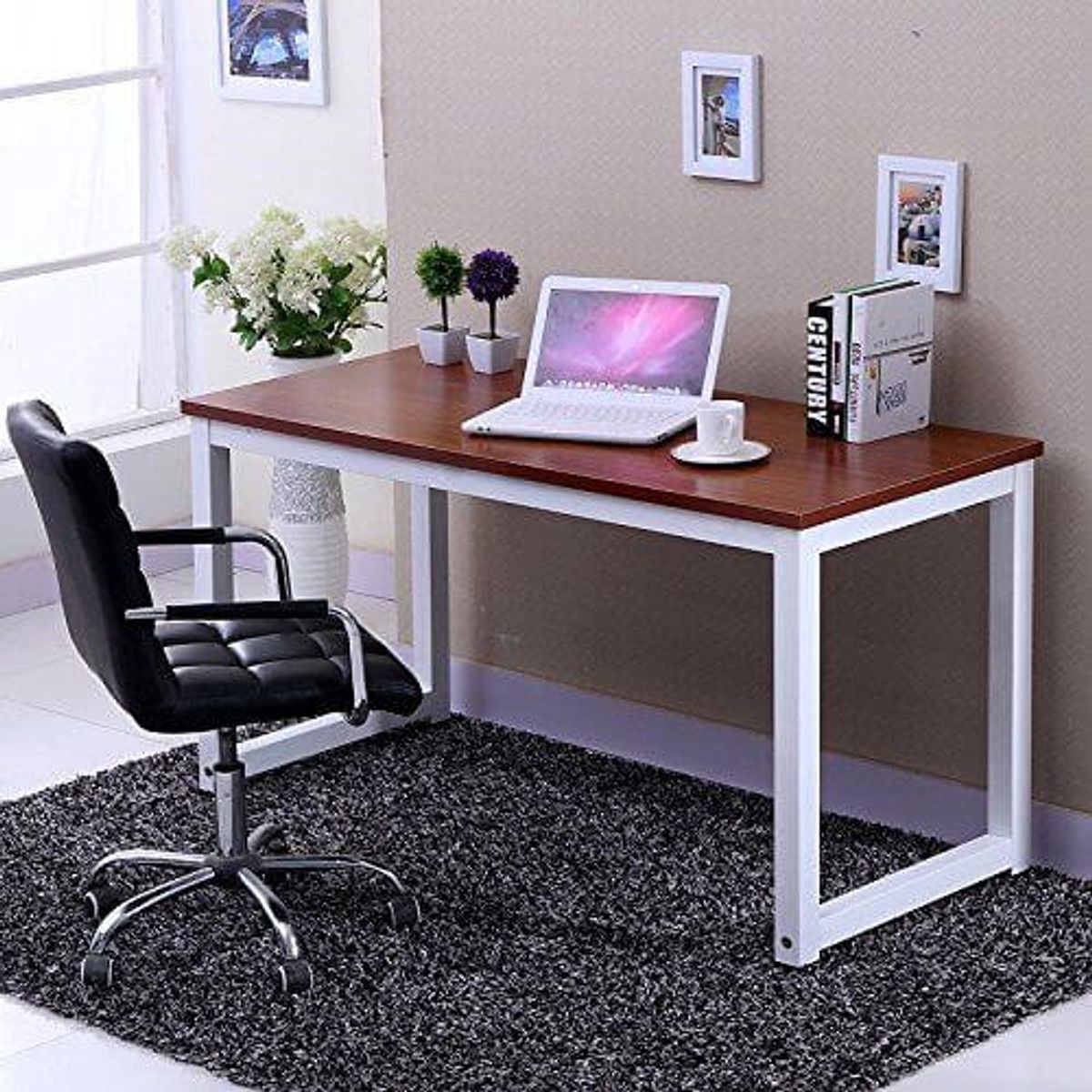 GENERICO - Escritorio Industrial  Mini ALICE Estructura metal blanco