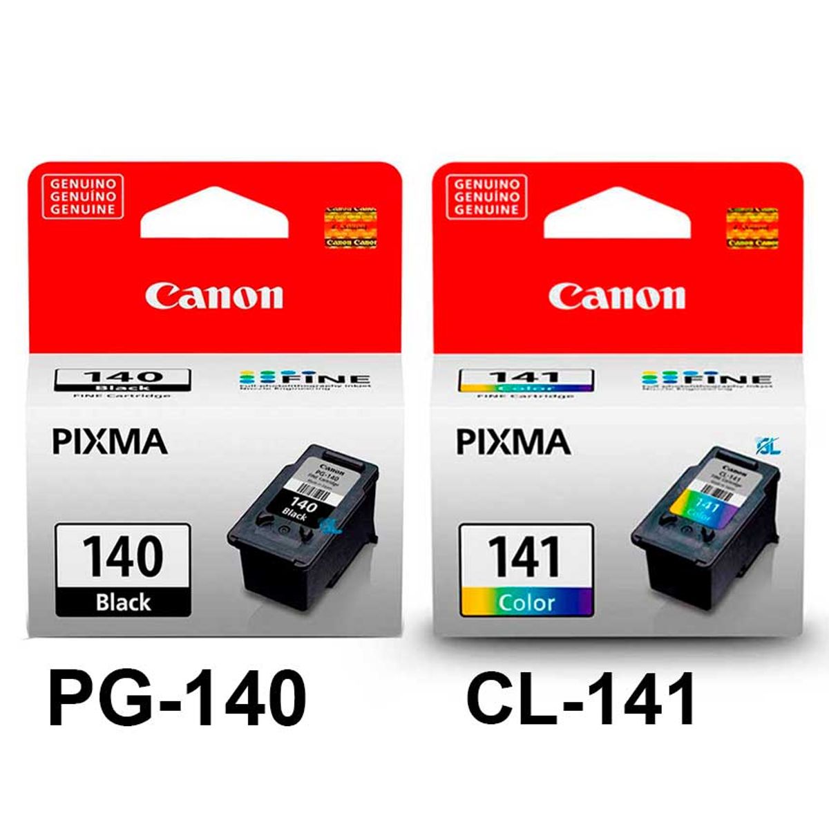 CANON - Cartuchos Canon 140 -141 Negro y Tricolor