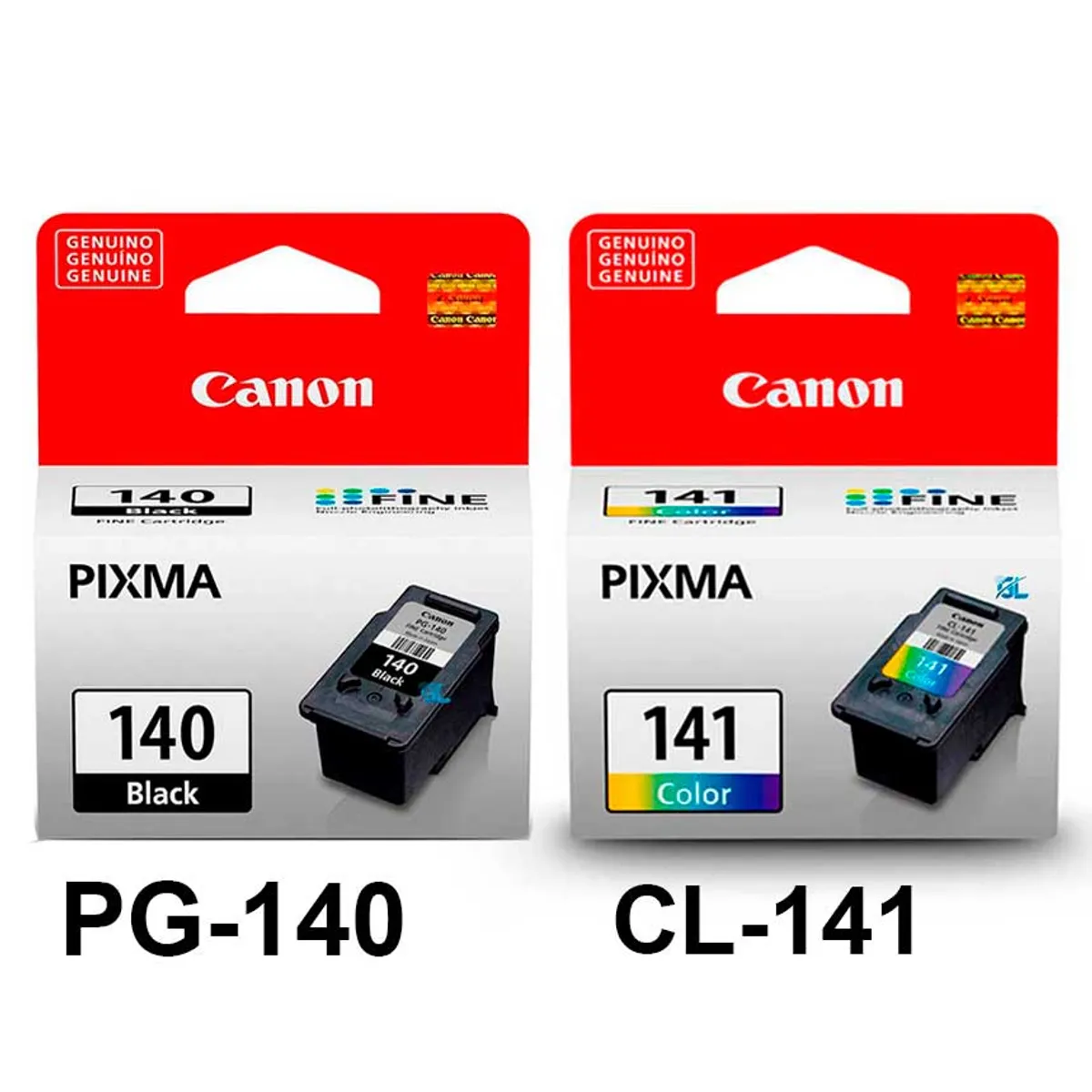 CANON - Cartuchos Canon 140 -141 Negro y Tricolor