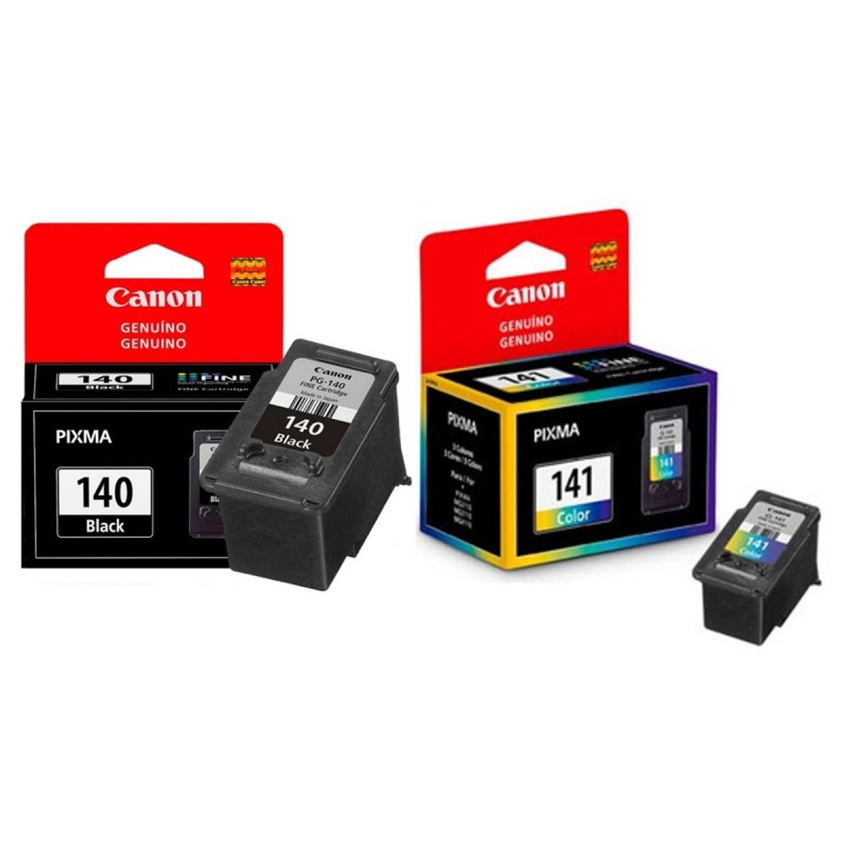 CANON - Cartuchos Canon 140 -141 Negro y Tricolor