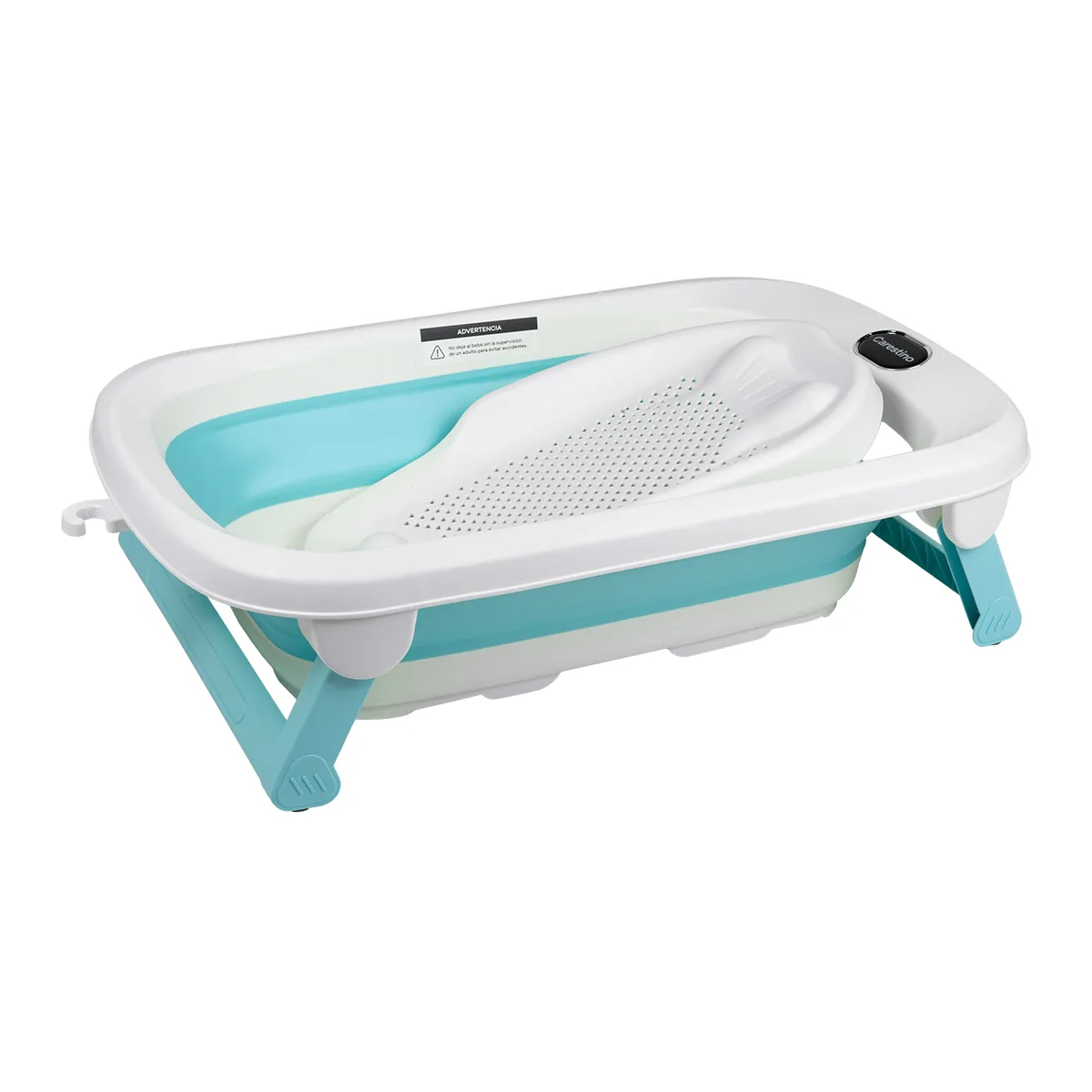 CARESTINO - Bañera Plegable Carestino con Soporte Maui 40L Aguamarina