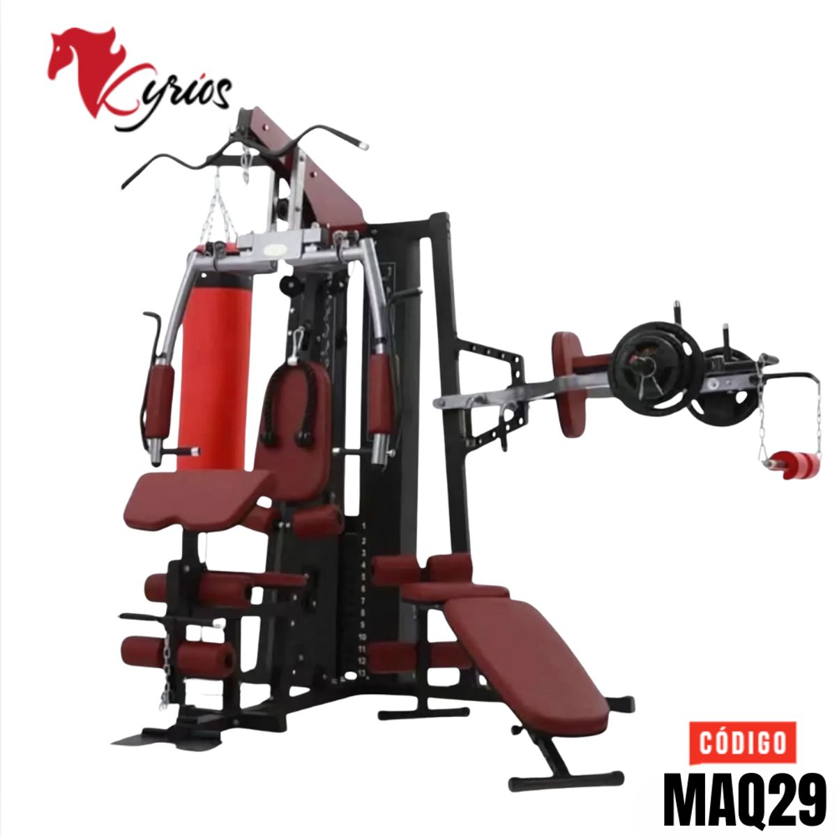 NO LOGO - MAQUINA DE GIMNASIO DE 3 ESTACIONES