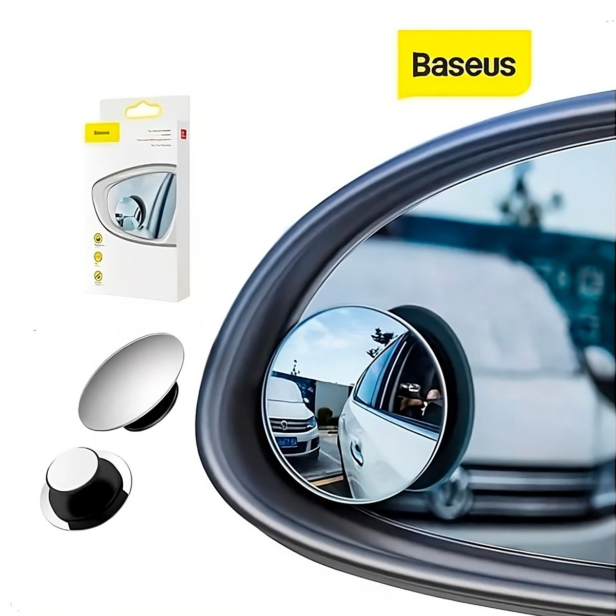 BASEUS - Baseus Espejo Retrovisor de coche 360° 2 unidades