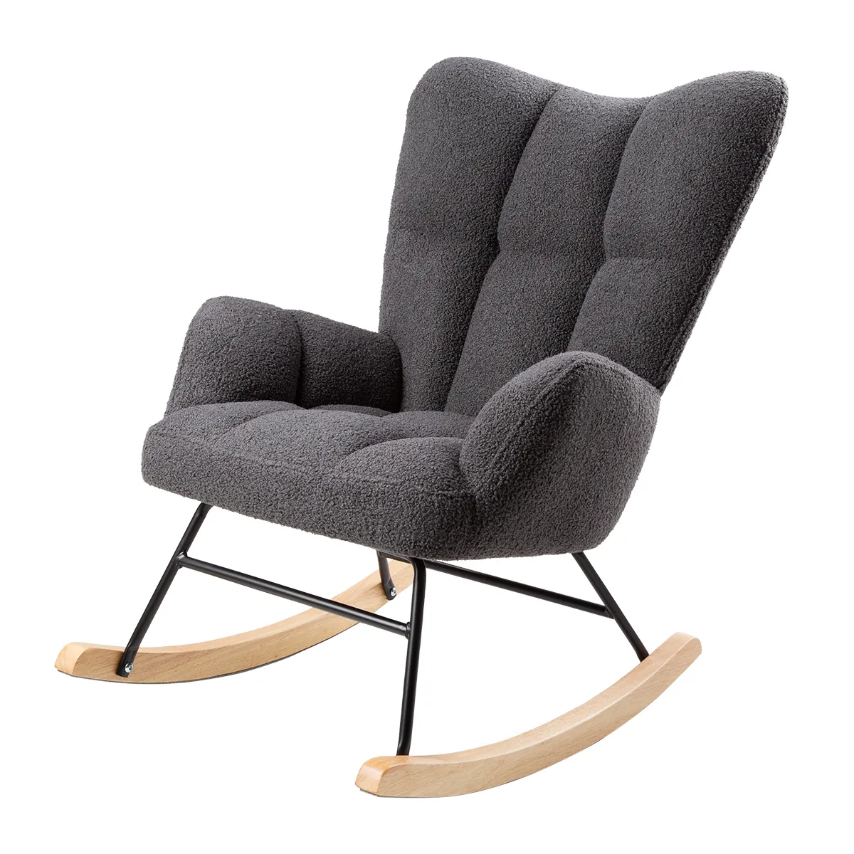 CARESTINO - Silla Mecedora Carestino Alba Gris Topo