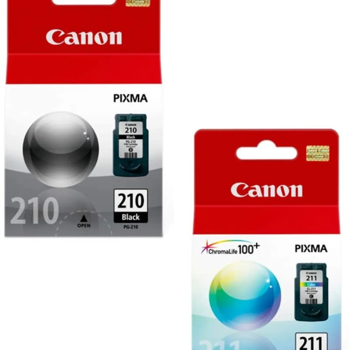 CANON - Cartuchos de Tinta Canon 210 - 211 Negro y Tricolor
