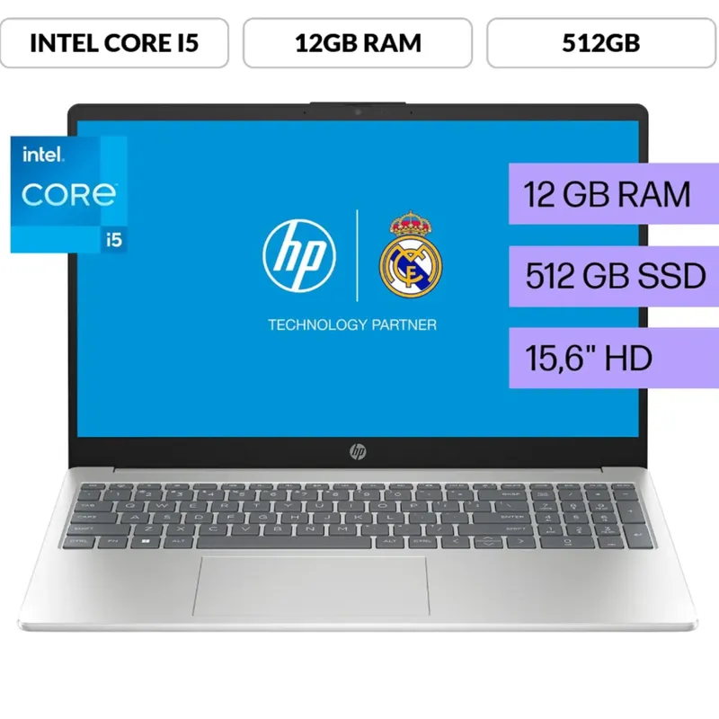 HP - Hp Laptop 15-fd0061la intel Core I5 12gb Ram 512gb Ssd hd 156