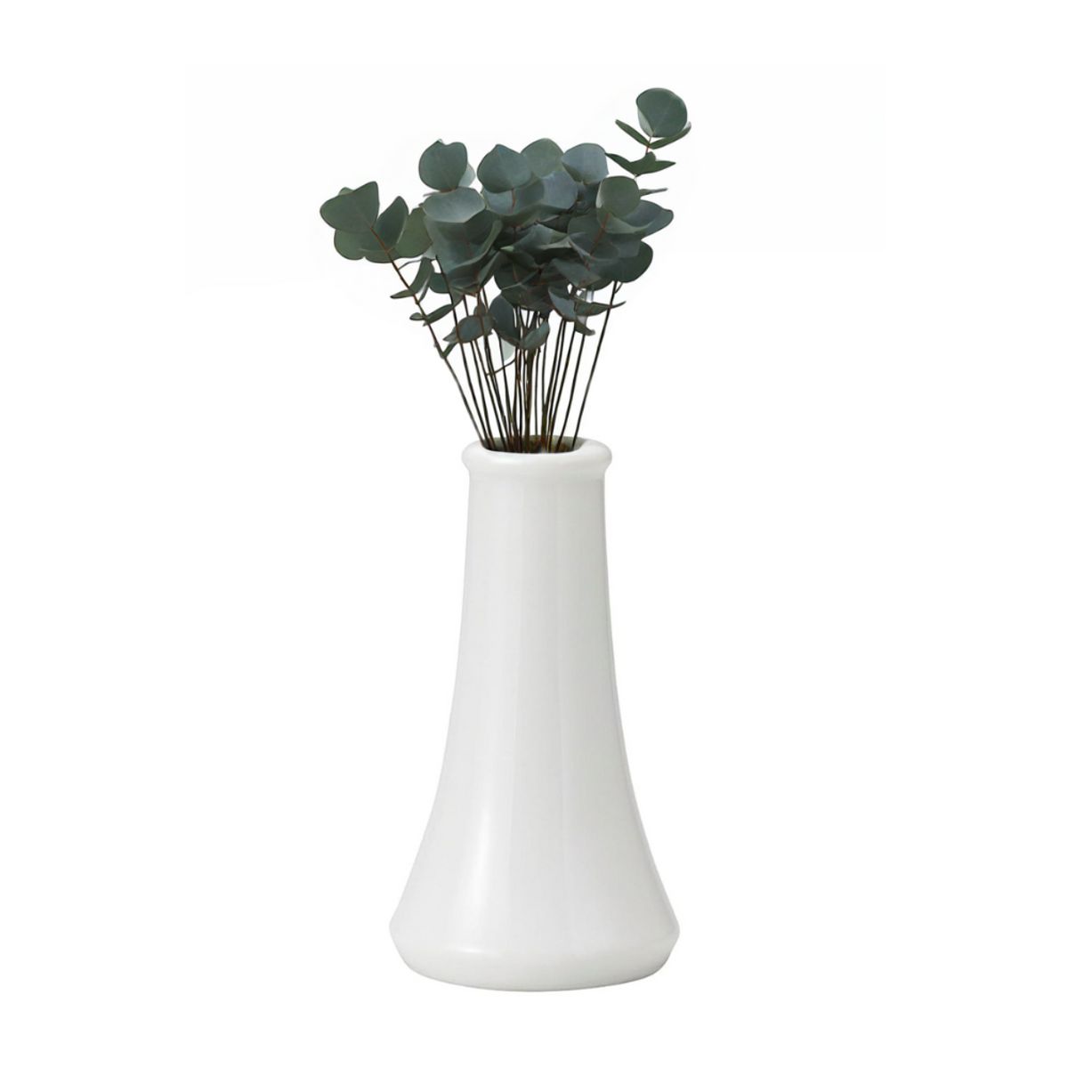 HYGGE - Florero de Cerámica Blanco Decorativo