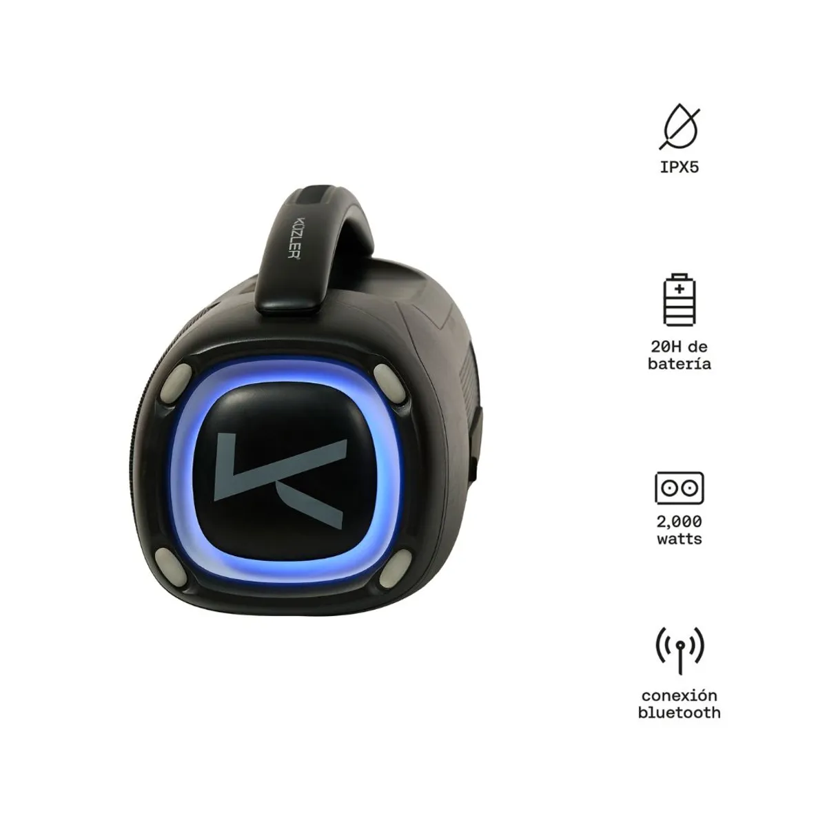 KUZLER - Parlante Bluetooth 20 horas 2000W PARTYBEAT-1