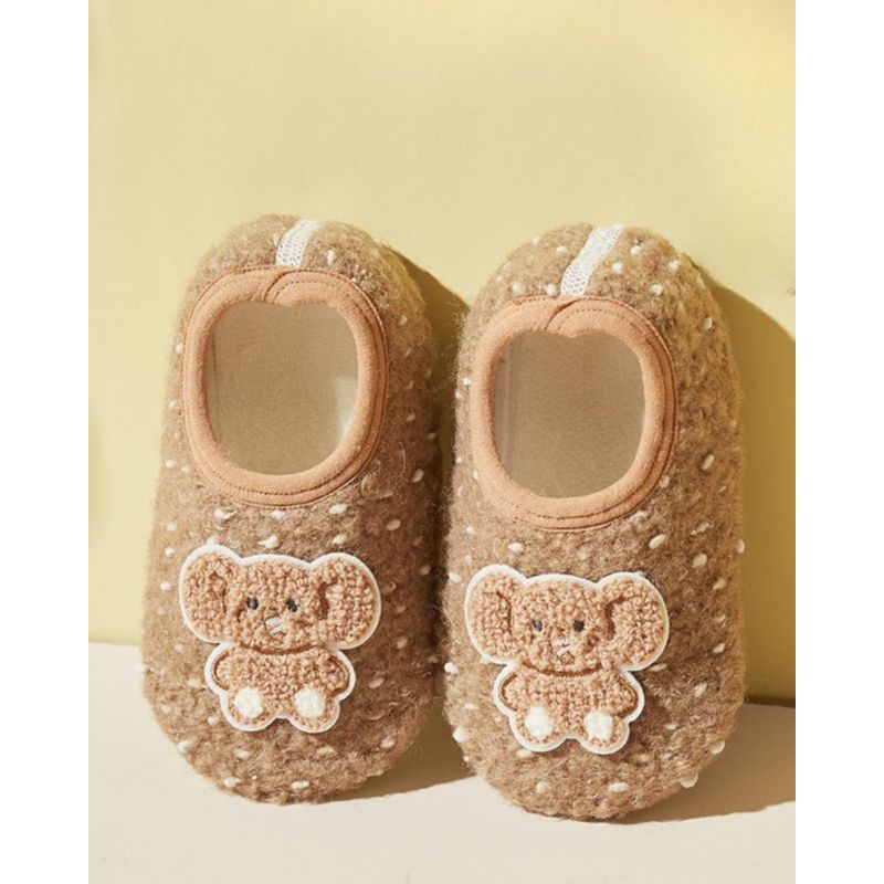 THE BABY SPOT - Pantuflas para bebés Elefante - Marrón