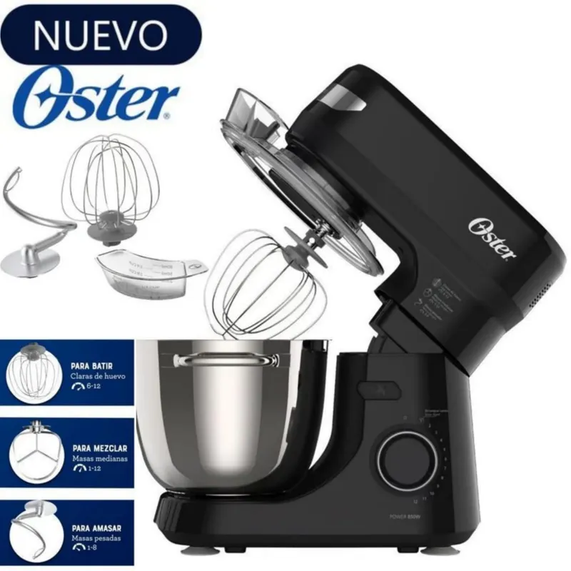 OSTER - Batidora Planetaria Oster 850W Negra Potente y Versátil FPSTSMPL2B