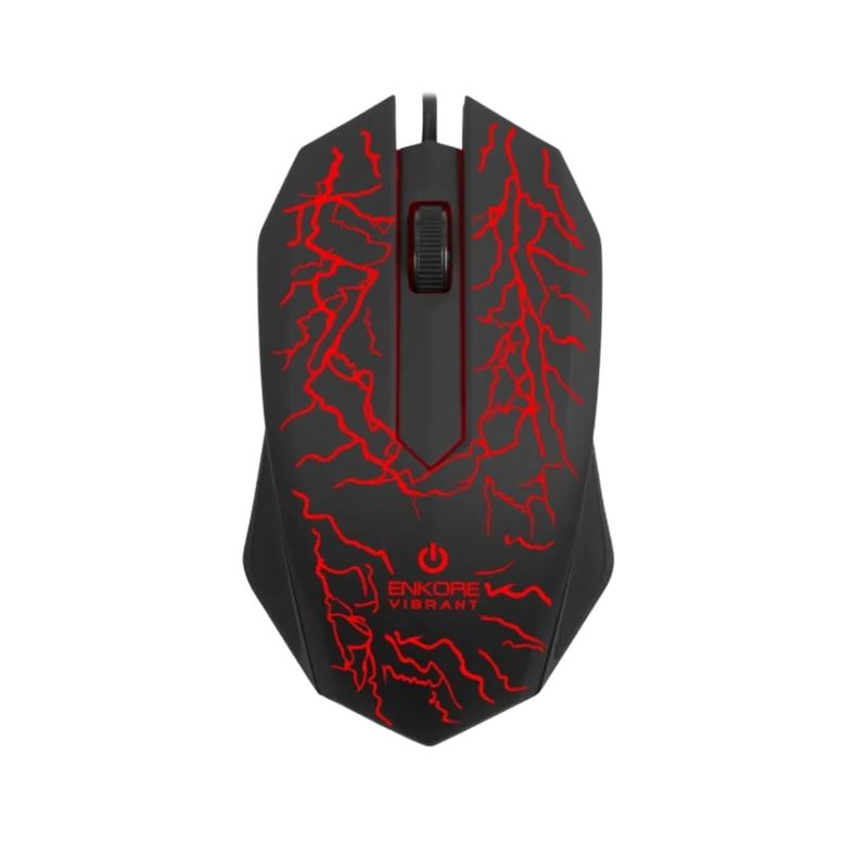 ENKORE - Enkore Vibrant Mouse Gamer Alámbrico de 3 botones y 1000 DPI