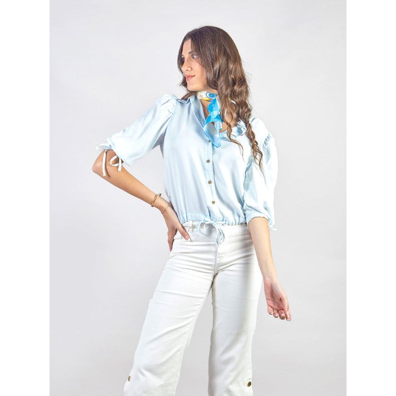 MICHELLE BELAU - MIRANDA - BLUSA DENIM MANGA AL CODO