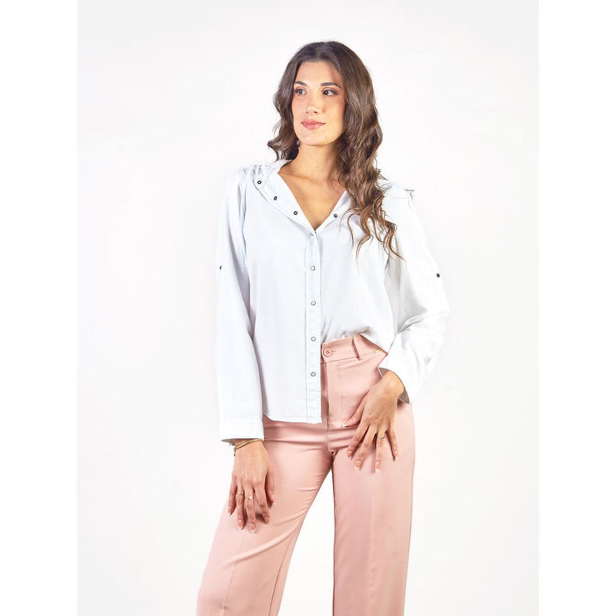 MICHELLE BELAU - CORAL - BLUSA MANGA LARGA