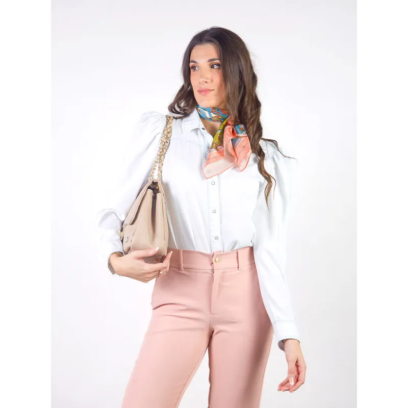 MICHELLE BELAU - JULIETTE - BLUSA DENIM MANGA LARGA