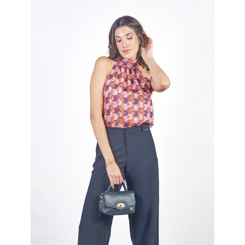 MICHELLE BELAU - BRISA - BLUSA SIN MANGAS CON CUELLO HALTER