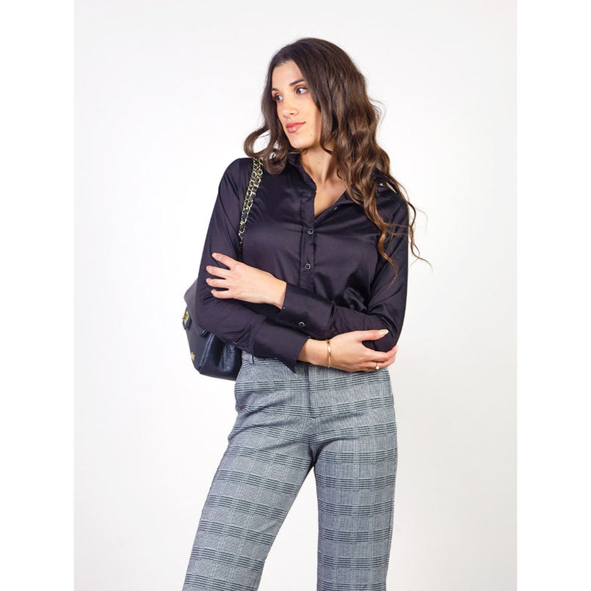 MICHELLE BELAU - ANAHI - BLUSA CAMISERA MANGA LARGA