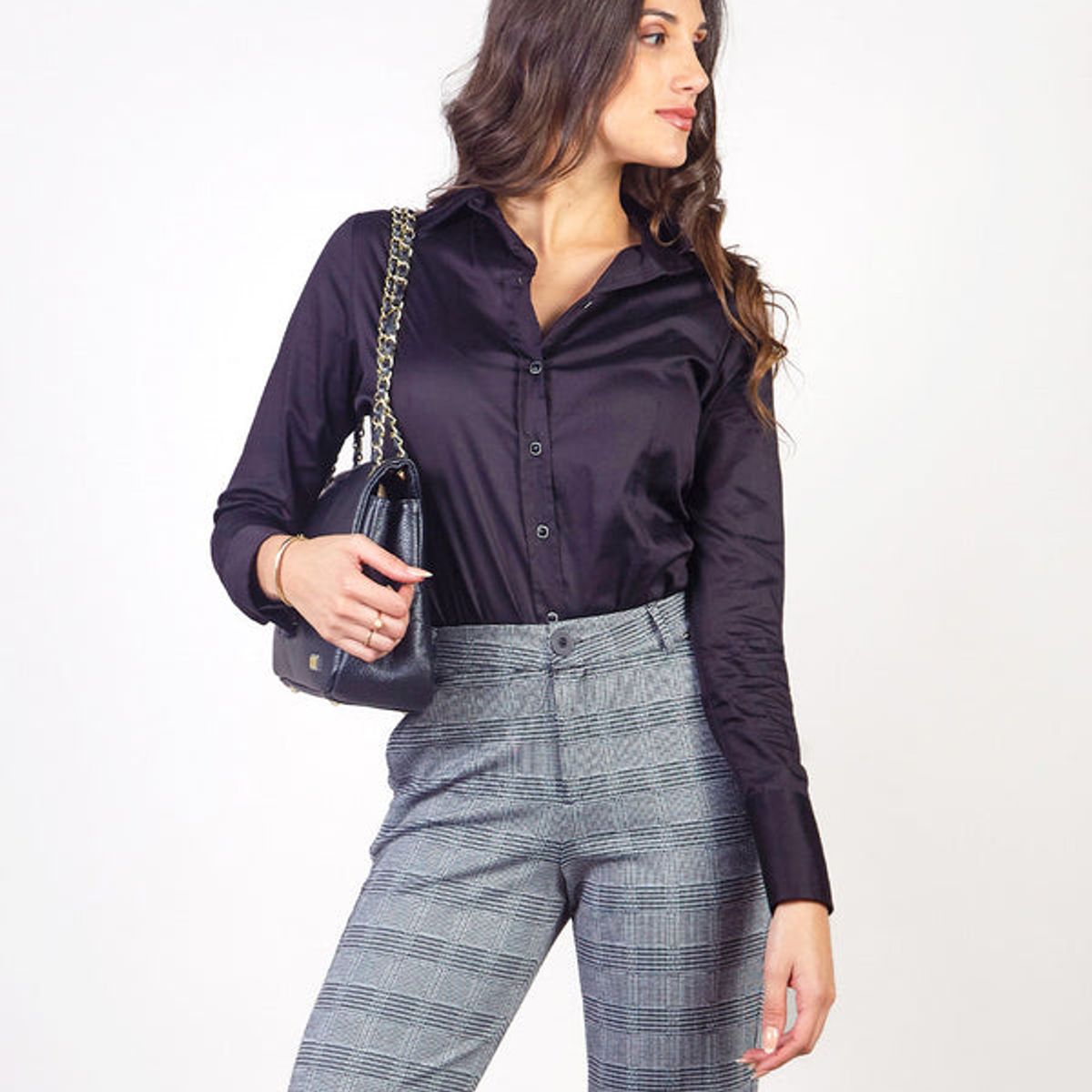 MICHELLE BELAU - ANAHI - BLUSA CAMISERA MANGA LARGA