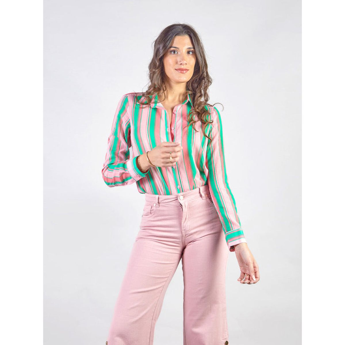 MICHELLE BELAU - ROSE - BLUSA CAMISERA MANGA LARGA