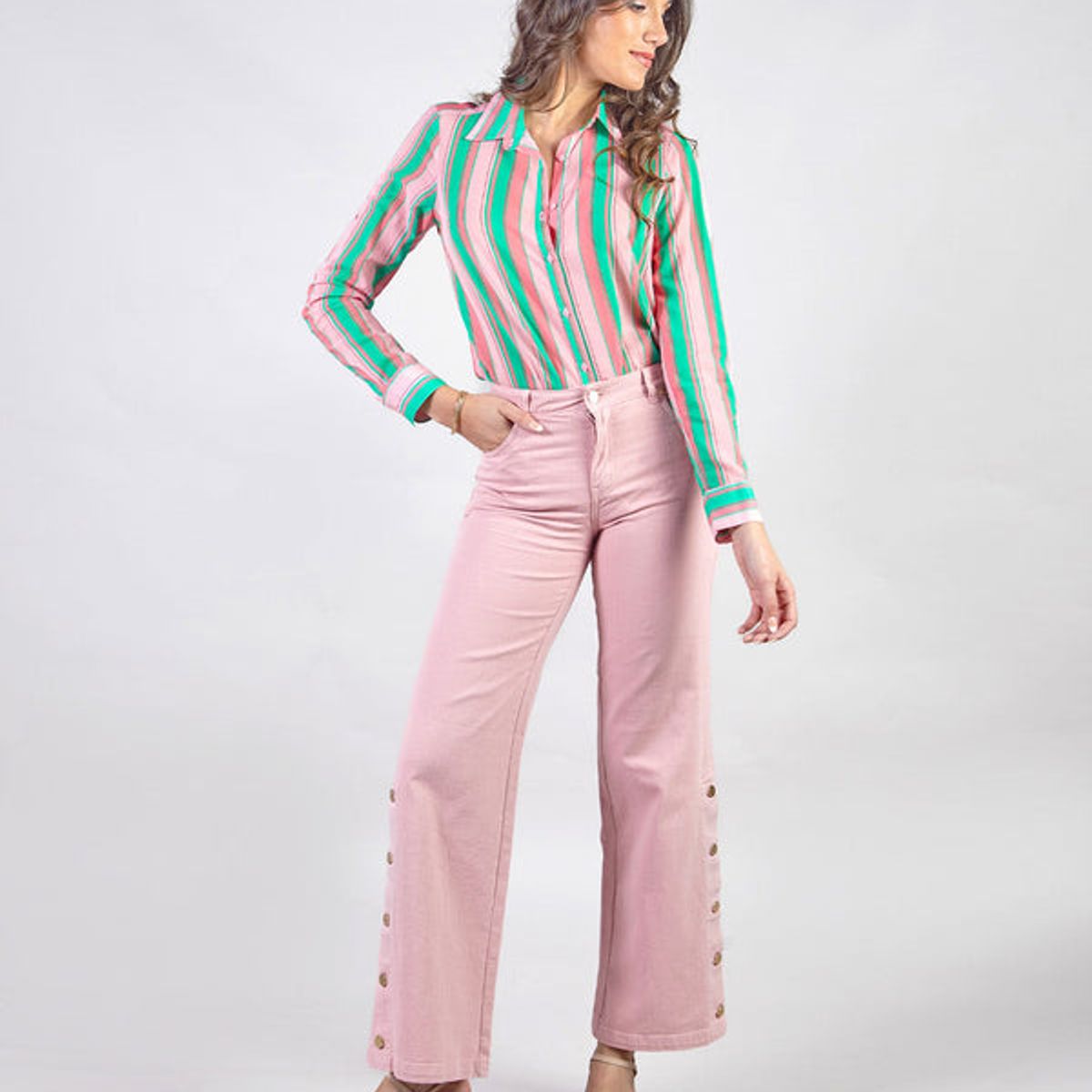 MICHELLE BELAU - ROSE - BLUSA CAMISERA MANGA LARGA