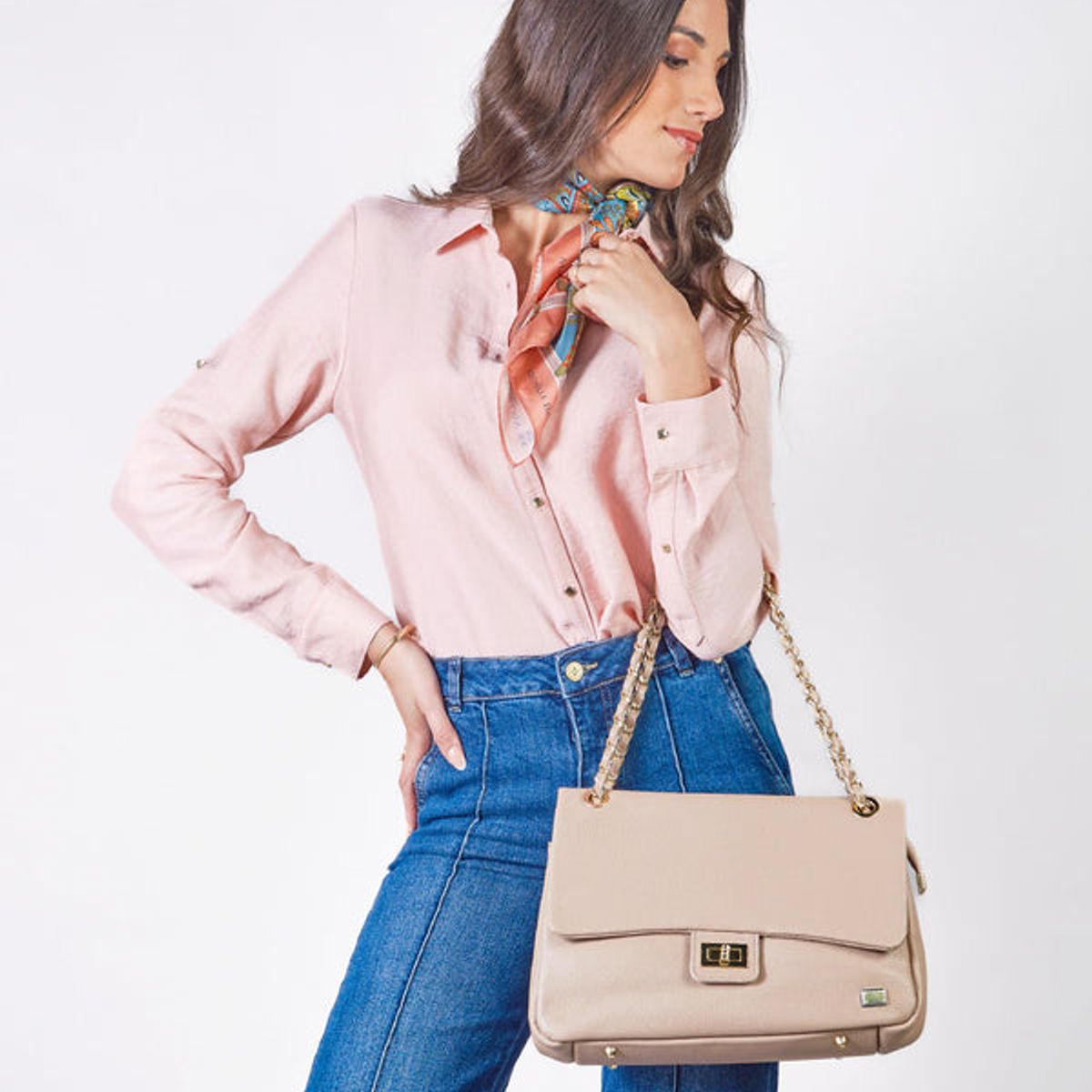 MICHELLE BELAU - BECCA - BLUSA CAMISERA MANGA LARGA