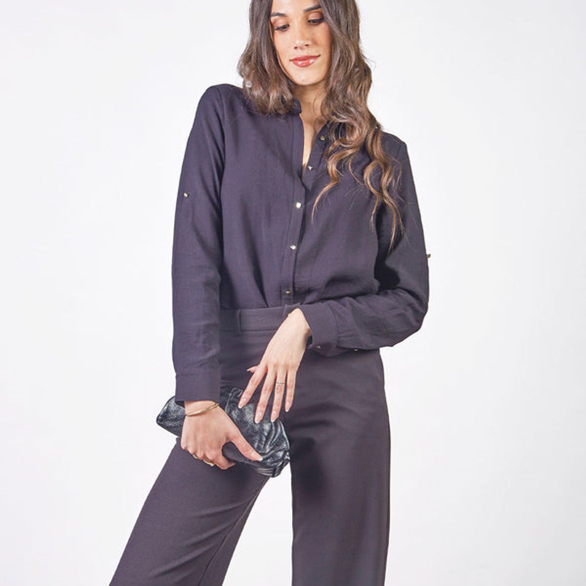 MICHELLE BELAU - BECCA - BLUSA CAMISERA MANGA LARGA