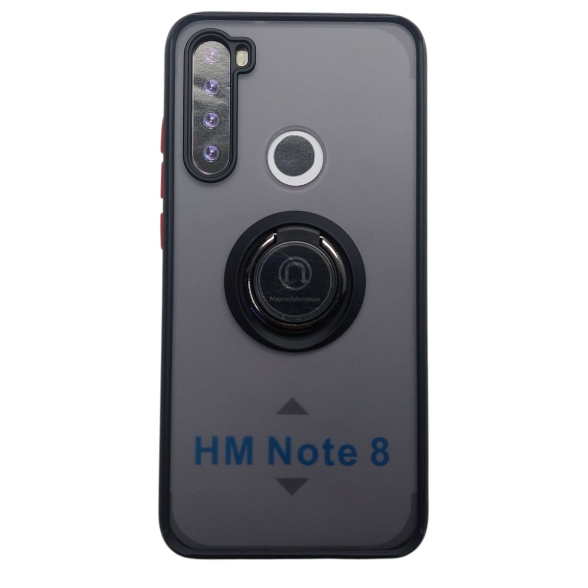GENERICO - Case Protector para Xiaomi Redmi Note 8 ahumado con anillo Negro