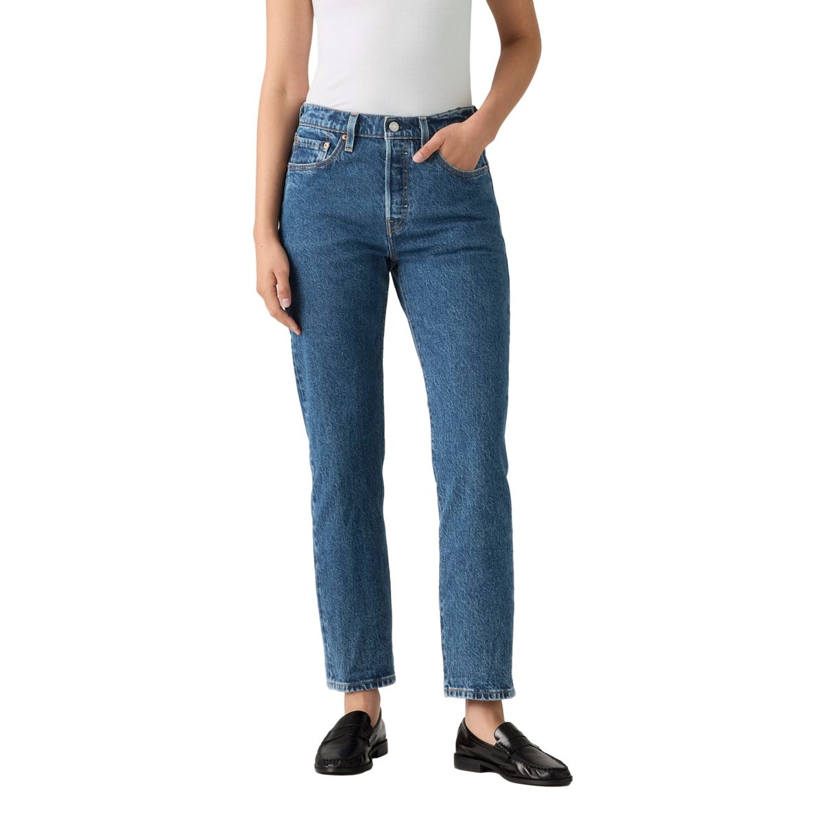 LEVIS - Jeans Mujer 501 Crop Azul Levis