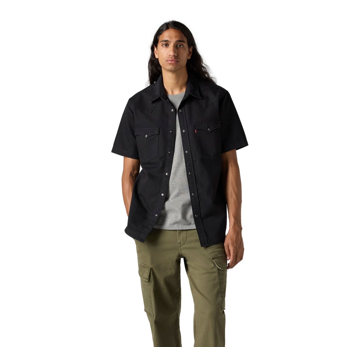 LEVIS - Camisa Hombre Classic Western Negro Levis