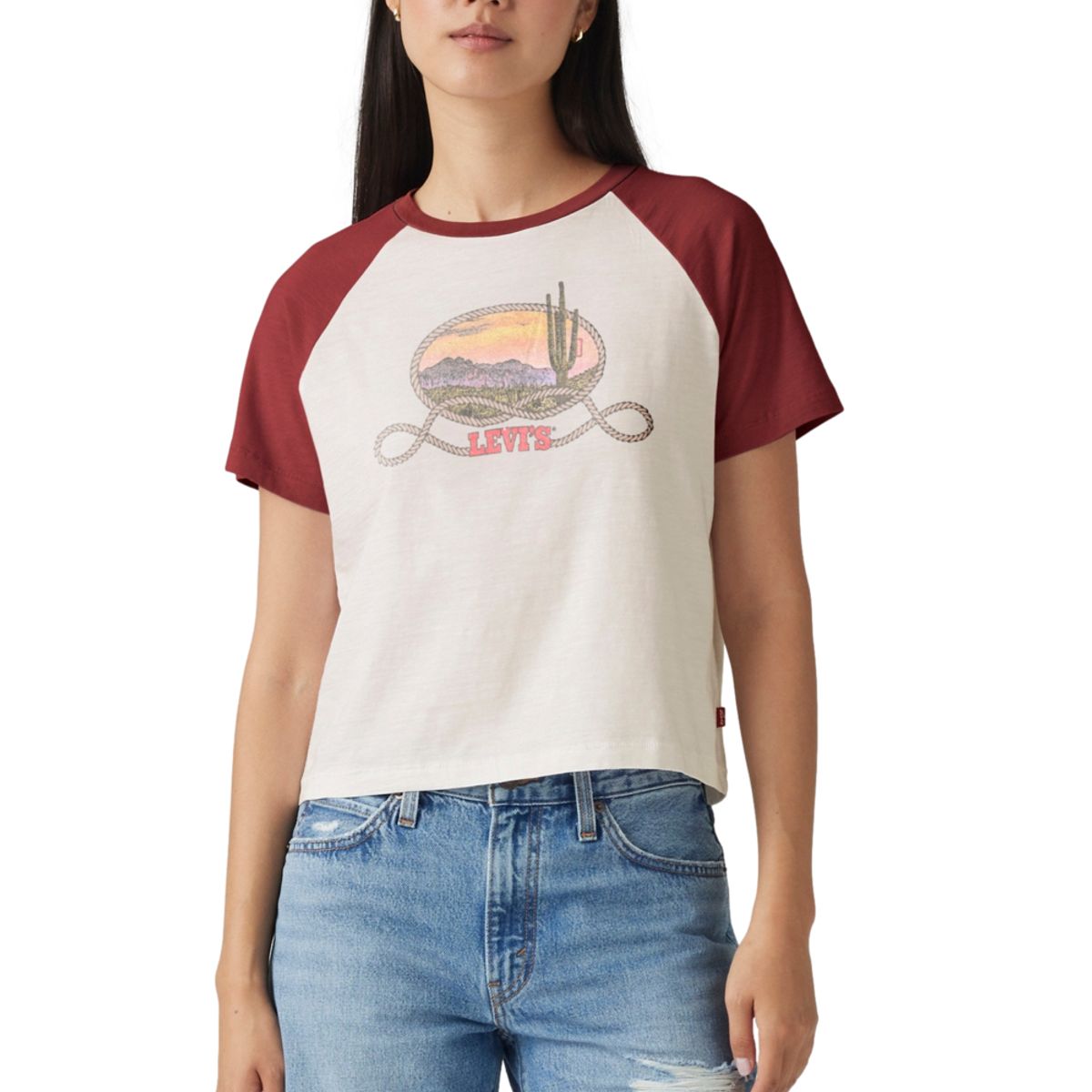 LEVIS - Polo Mujer Graphic Game Day Tee Blanco Levis