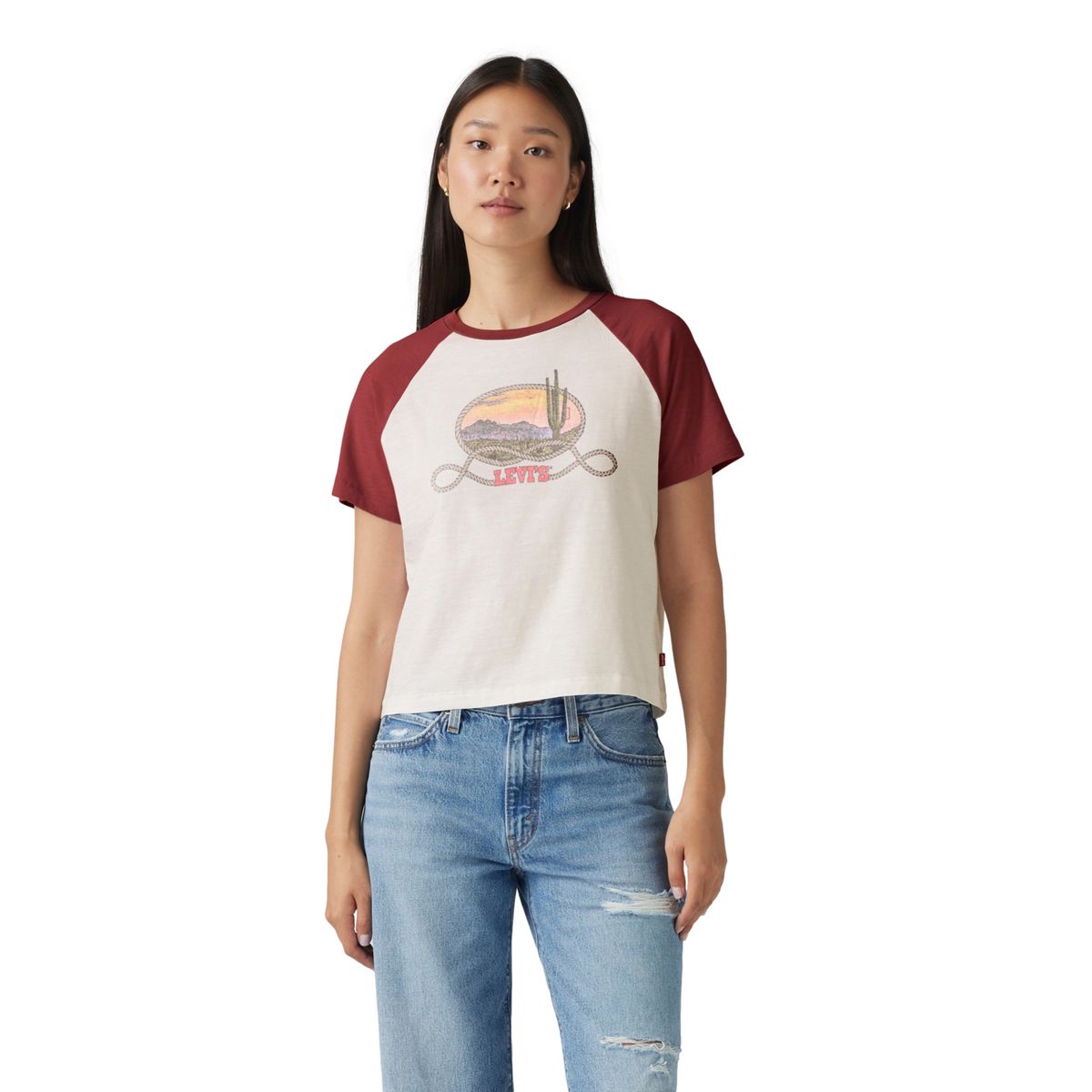 LEVIS - Polo Mujer Graphic Game Day Tee Blanco Levis